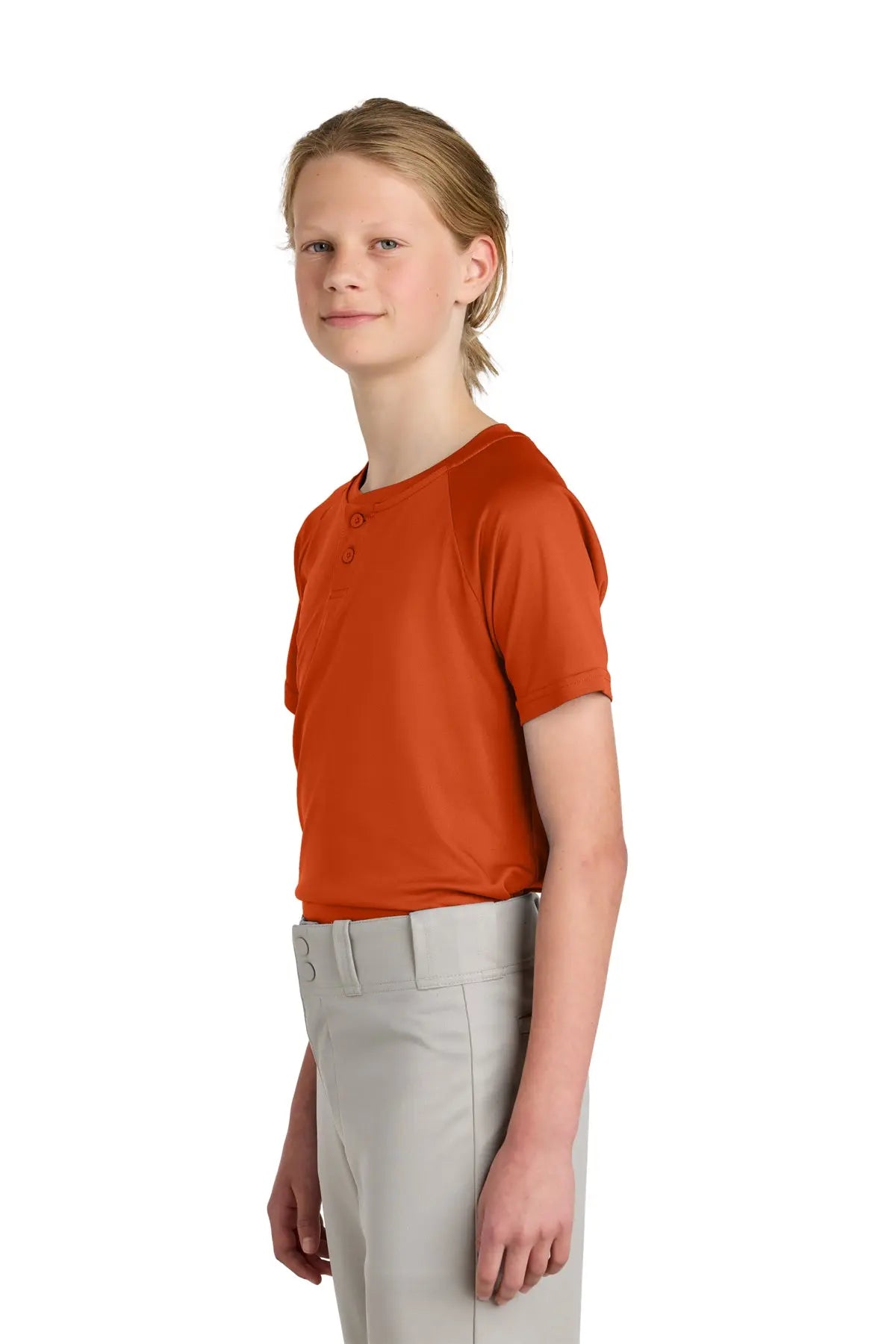 Sport-Tek® Youth PosiCharge® Competitor™ 2-Button Henley #YST359
