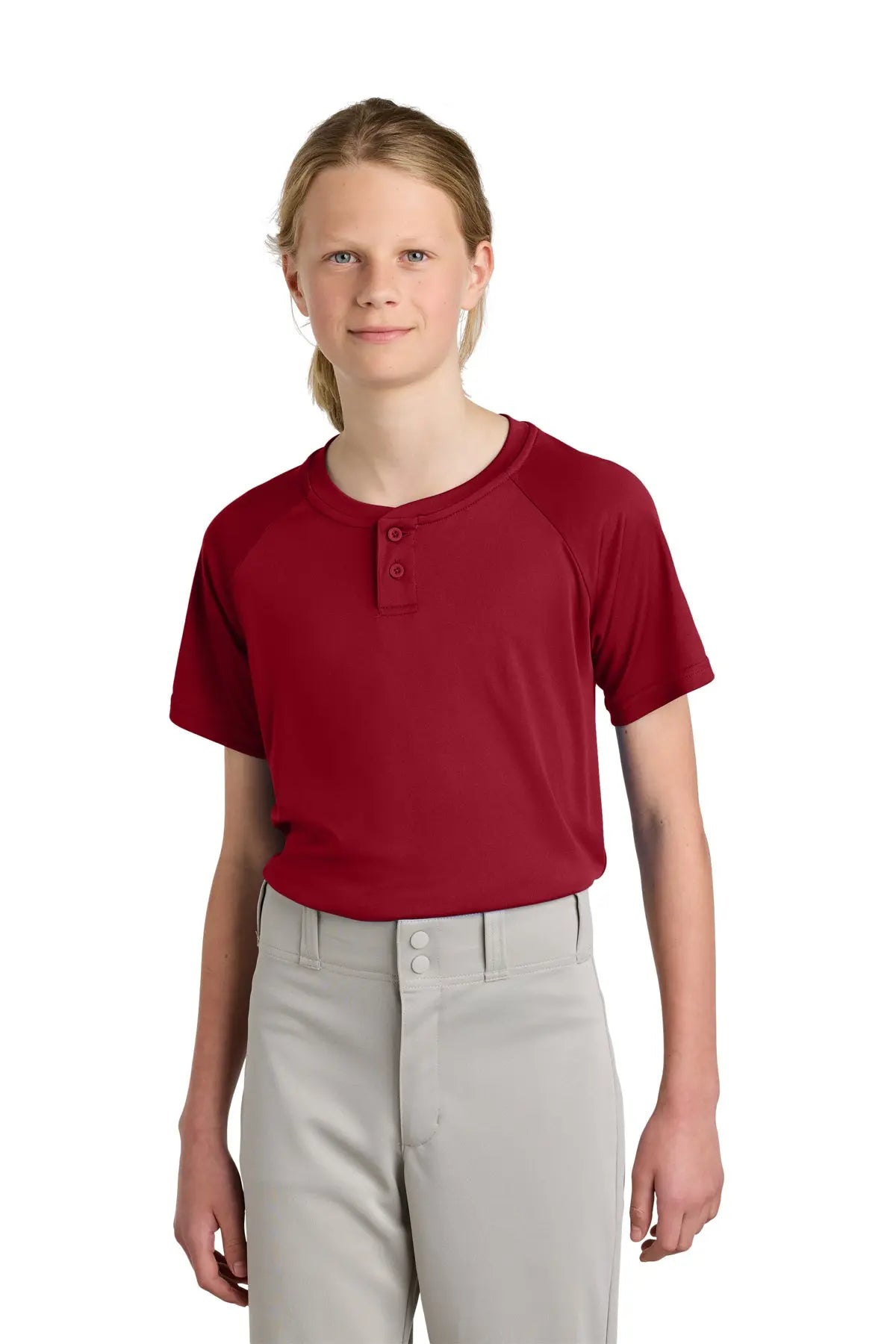 Sport-Tek® Youth PosiCharge® Competitor™ 2-Button Henley #YST359