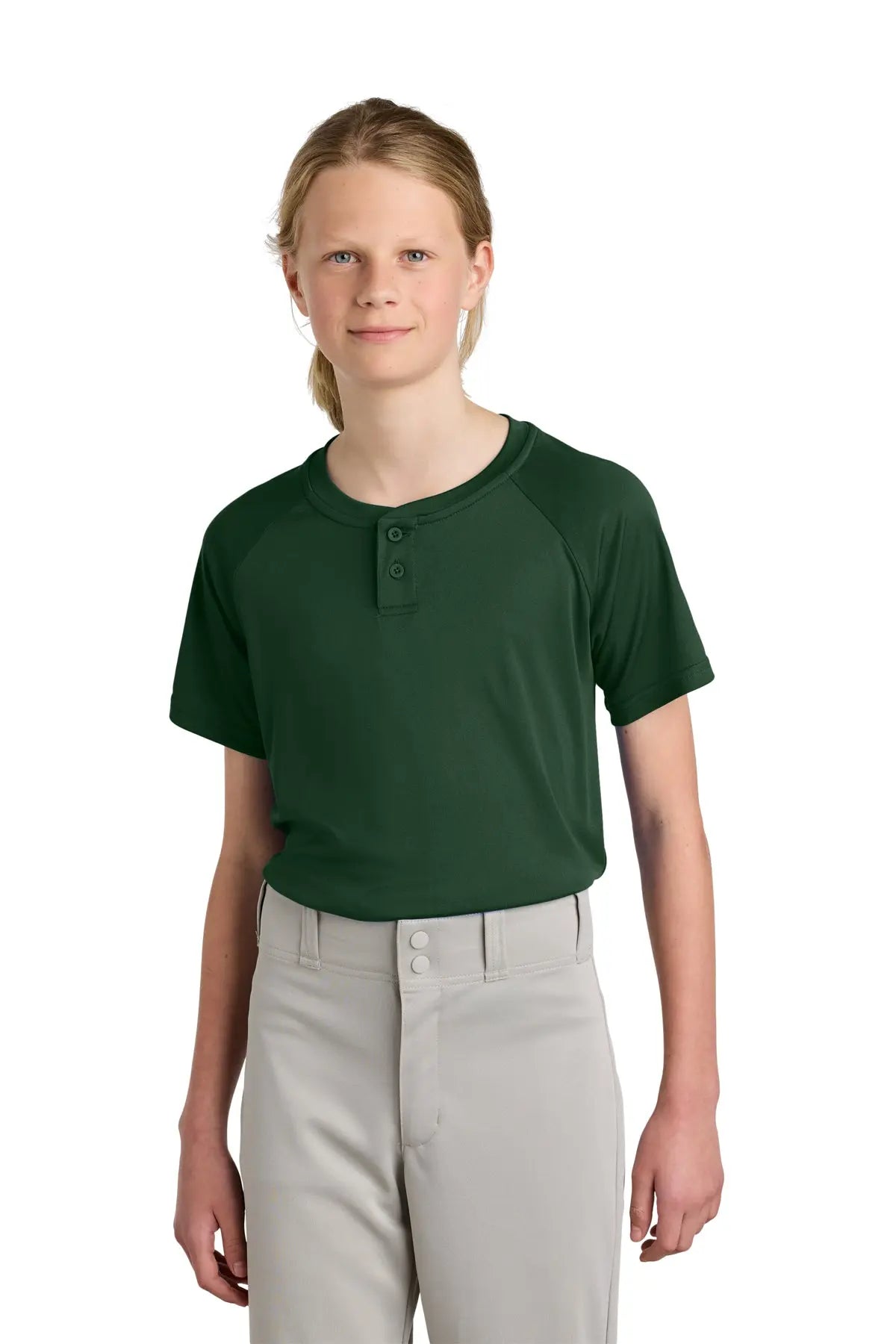 Sport-Tek® Youth PosiCharge® Competitor™ 2-Button Henley #YST359