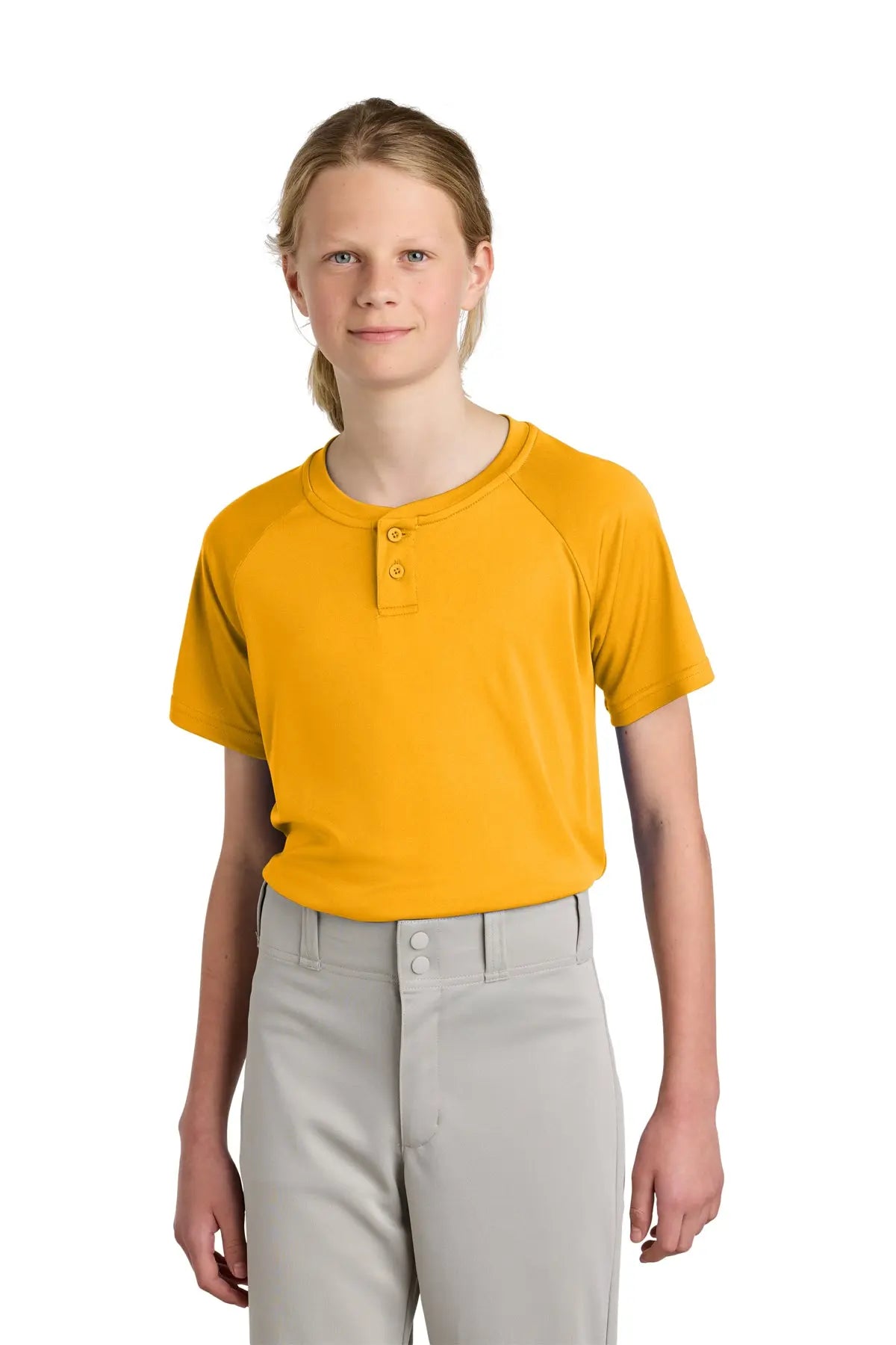 Sport-Tek® Youth PosiCharge® Competitor™ 2-Button Henley #YST359