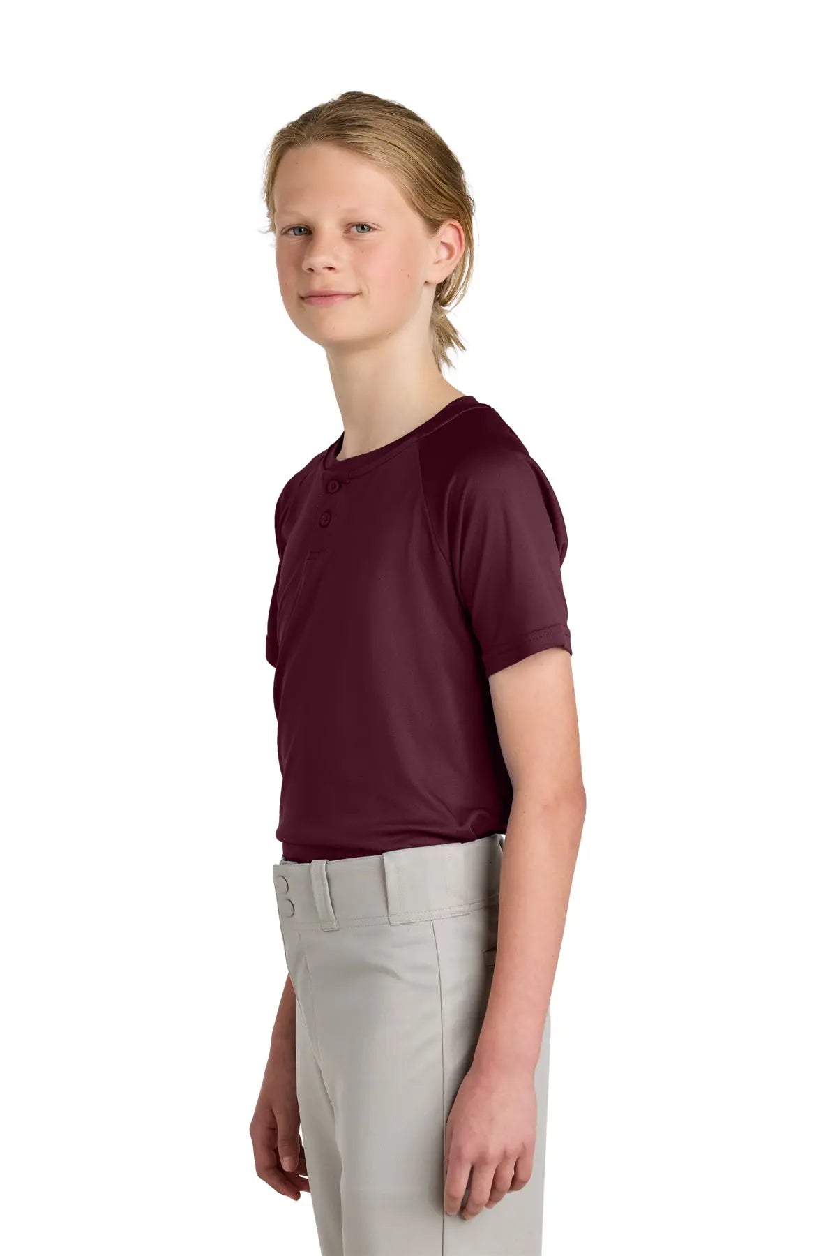 Sport-Tek® Youth PosiCharge® Competitor™ 2-Button Henley #YST359