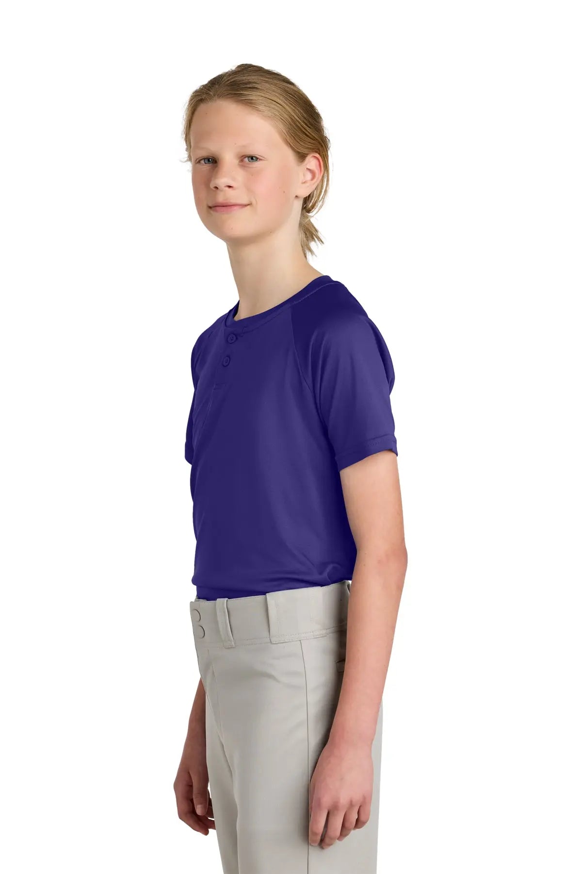 Sport-Tek® Youth PosiCharge® Competitor™ 2-Button Henley #YST359