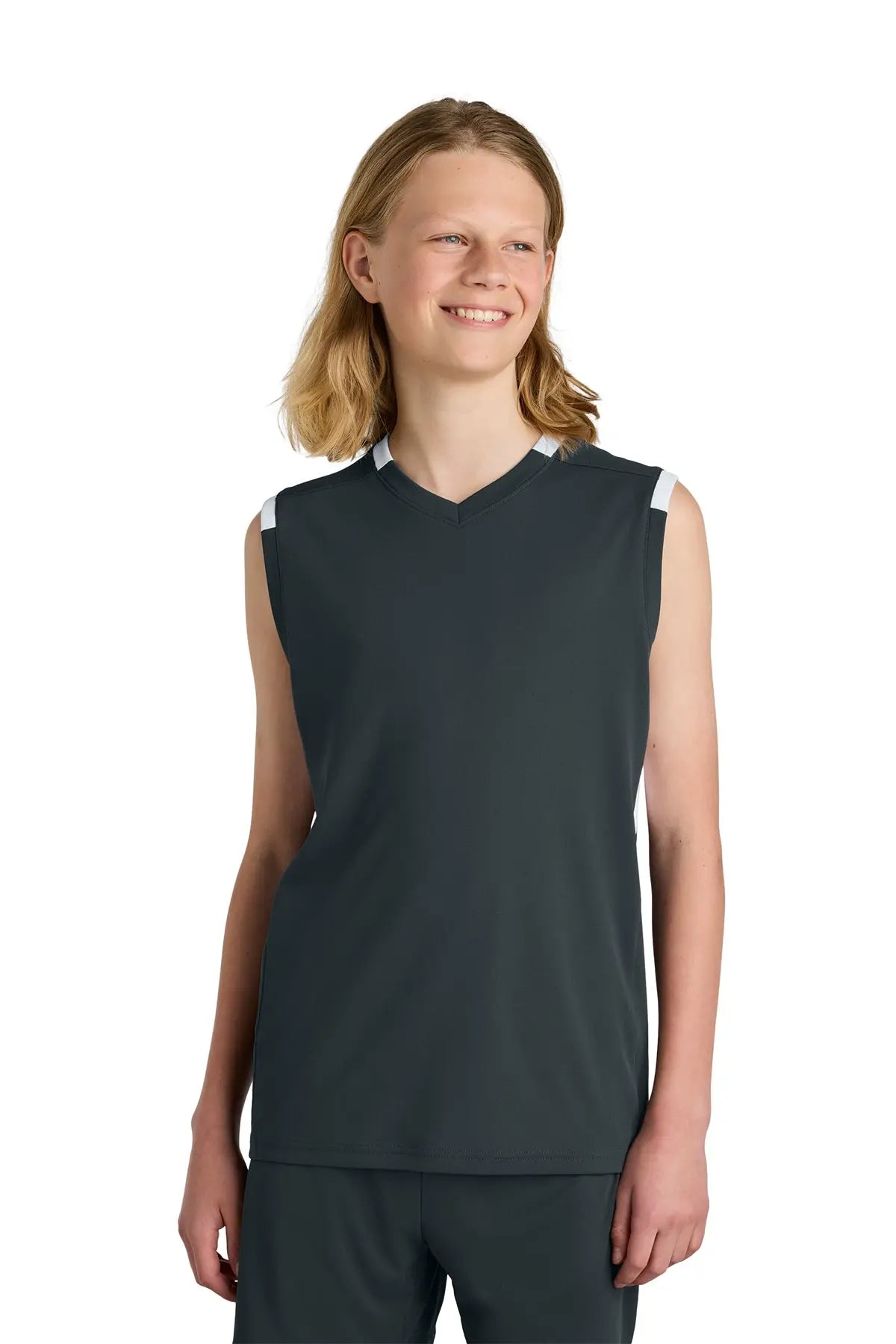 Sport-Tek® Youth Club Sleeveless V-Neck #YST441 Game Over Merch