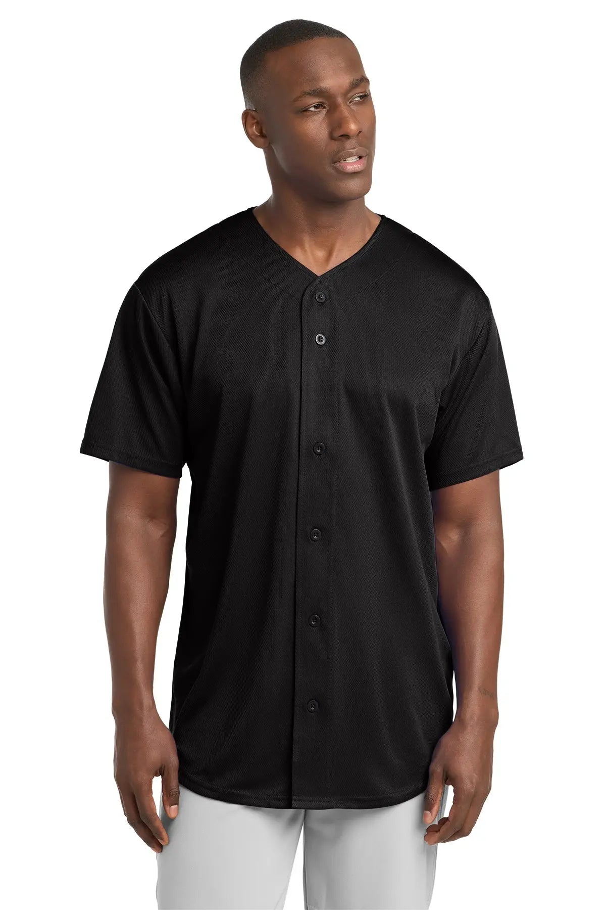 Sport-Tek® PosiCharge® Tough Mesh Full-Button Jersey #ST220