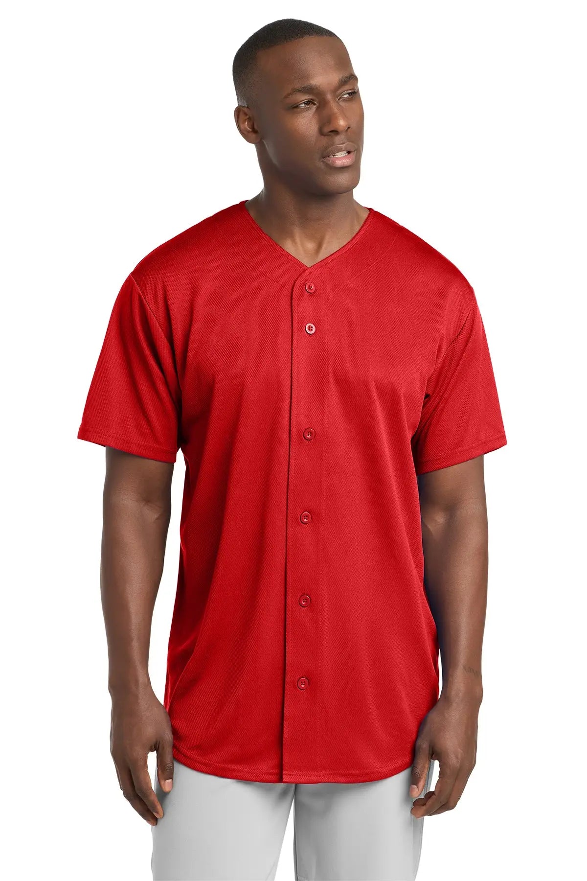 Sport-Tek® PosiCharge® Tough Mesh Full-Button Jersey #ST220
