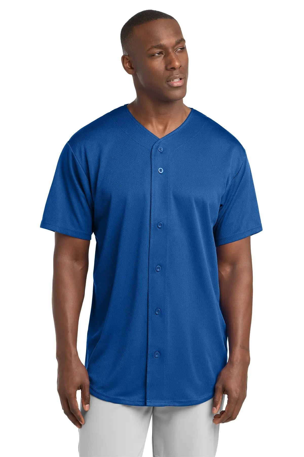 Sport-Tek® PosiCharge® Tough Mesh Full-Button Jersey #ST220