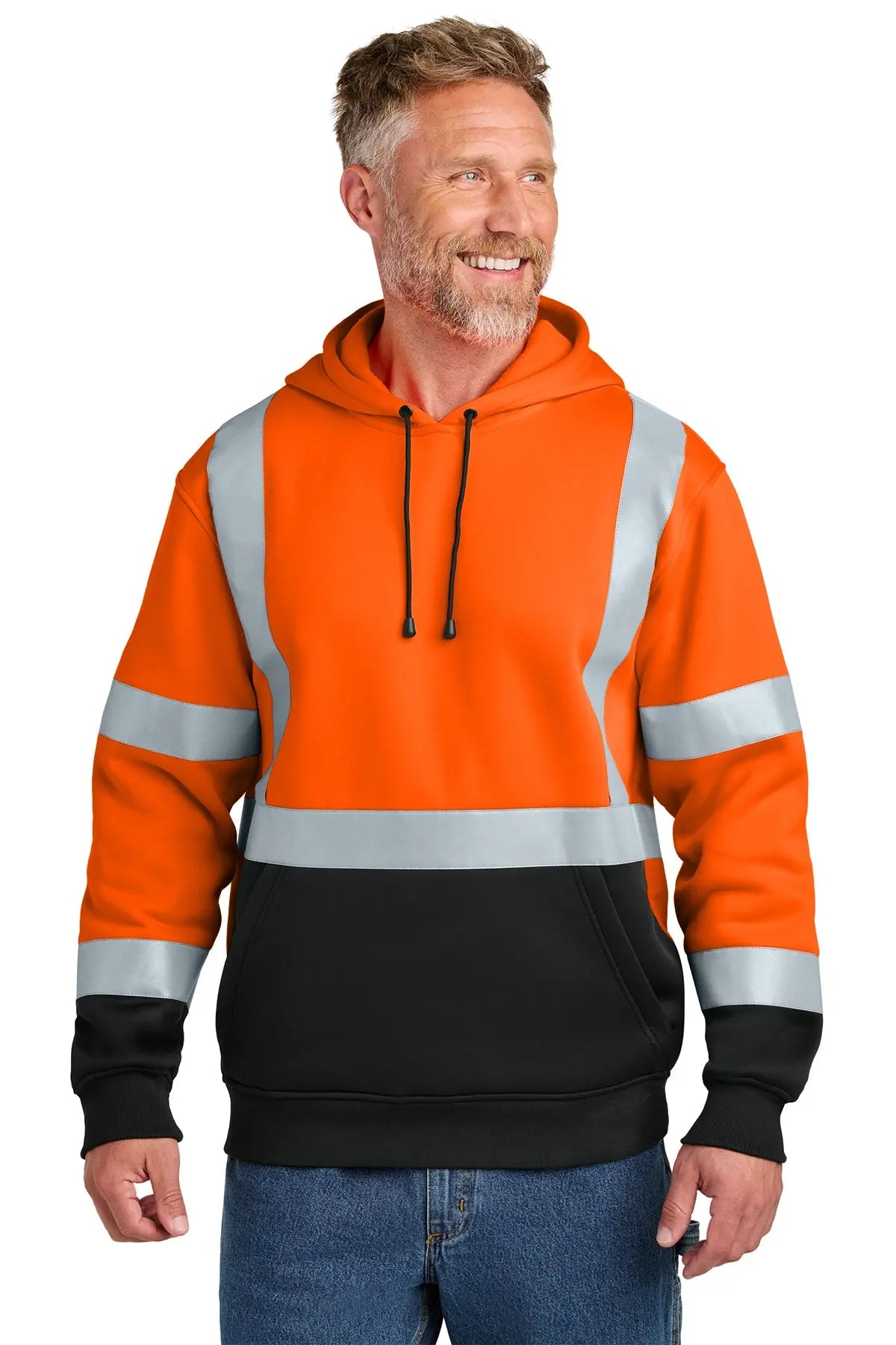 CornerStone® ANSI 107 Class 3 Heavy-Duty Fleece Pullover Hoodie #CSF301