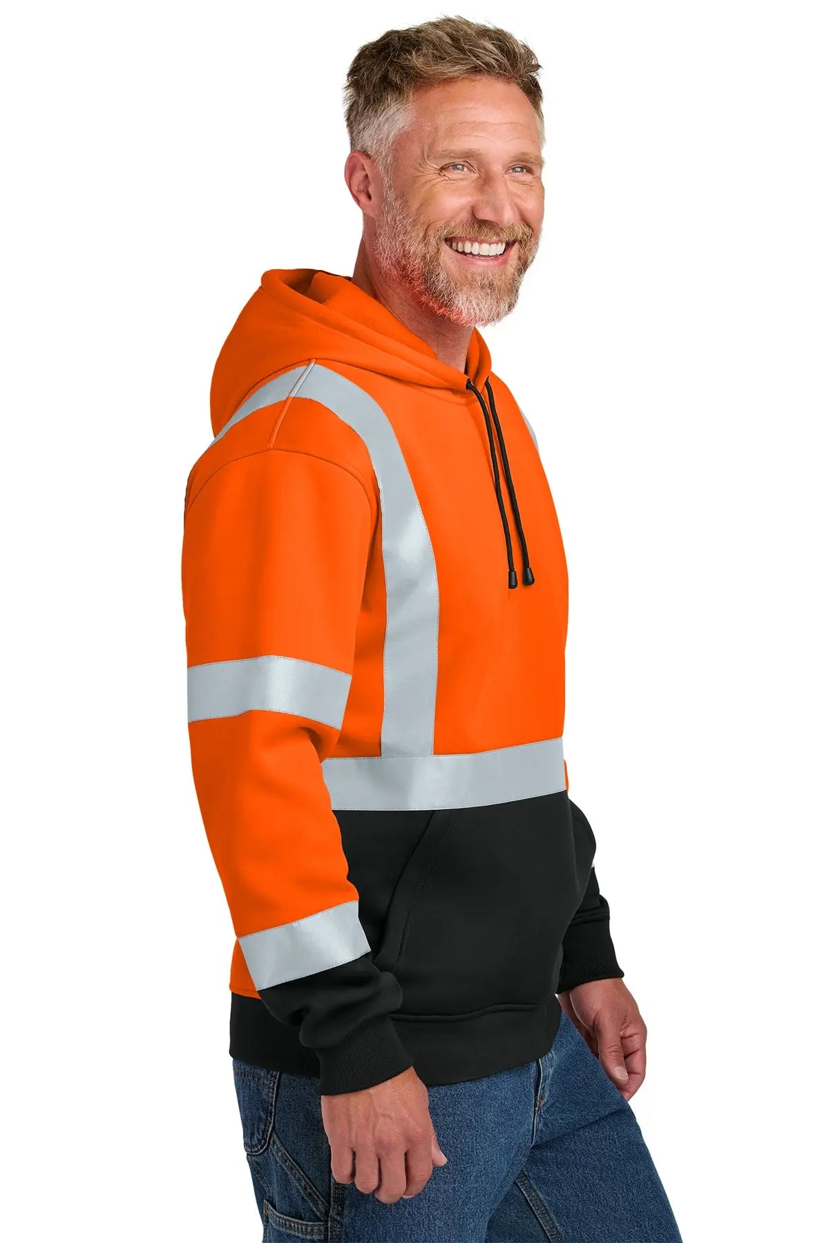 CornerStone® ANSI 107 Class 3 Heavy-Duty Fleece Pullover Hoodie #CSF301