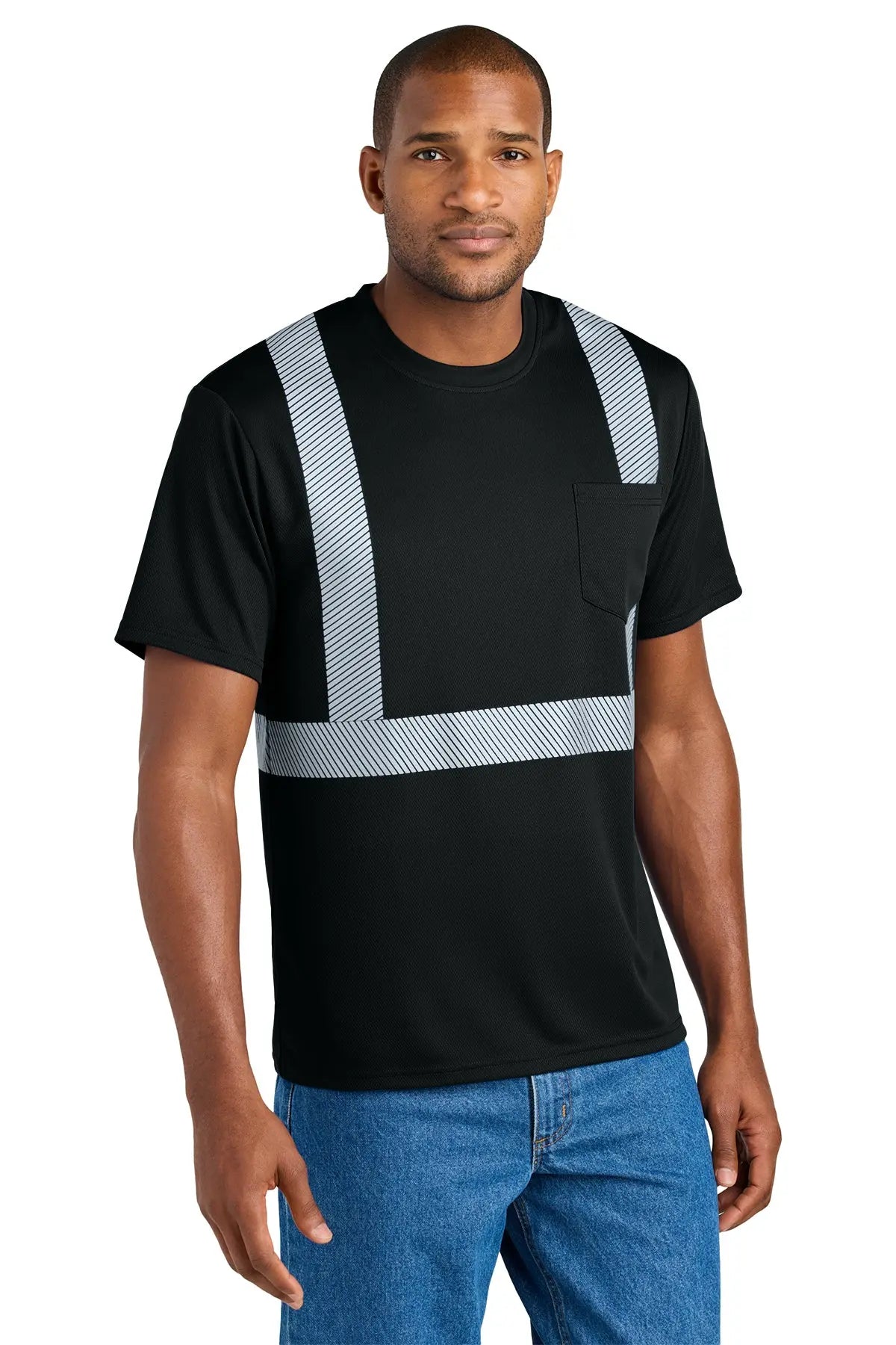 CornerStone® Enhanced Visibility Segmented Tape Tee #CS206