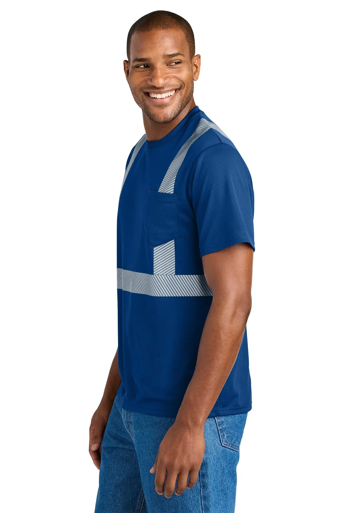 CornerStone® Enhanced Visibility Segmented Tape Tee #CS206