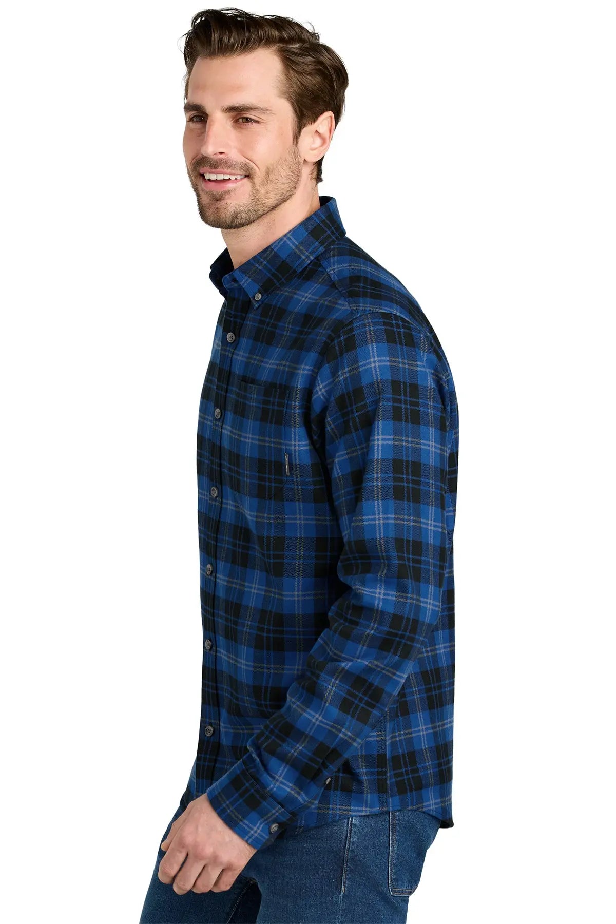 Eddie Bauer® Long Sleeve Favorite Flannel Plaid Shirt #EB610