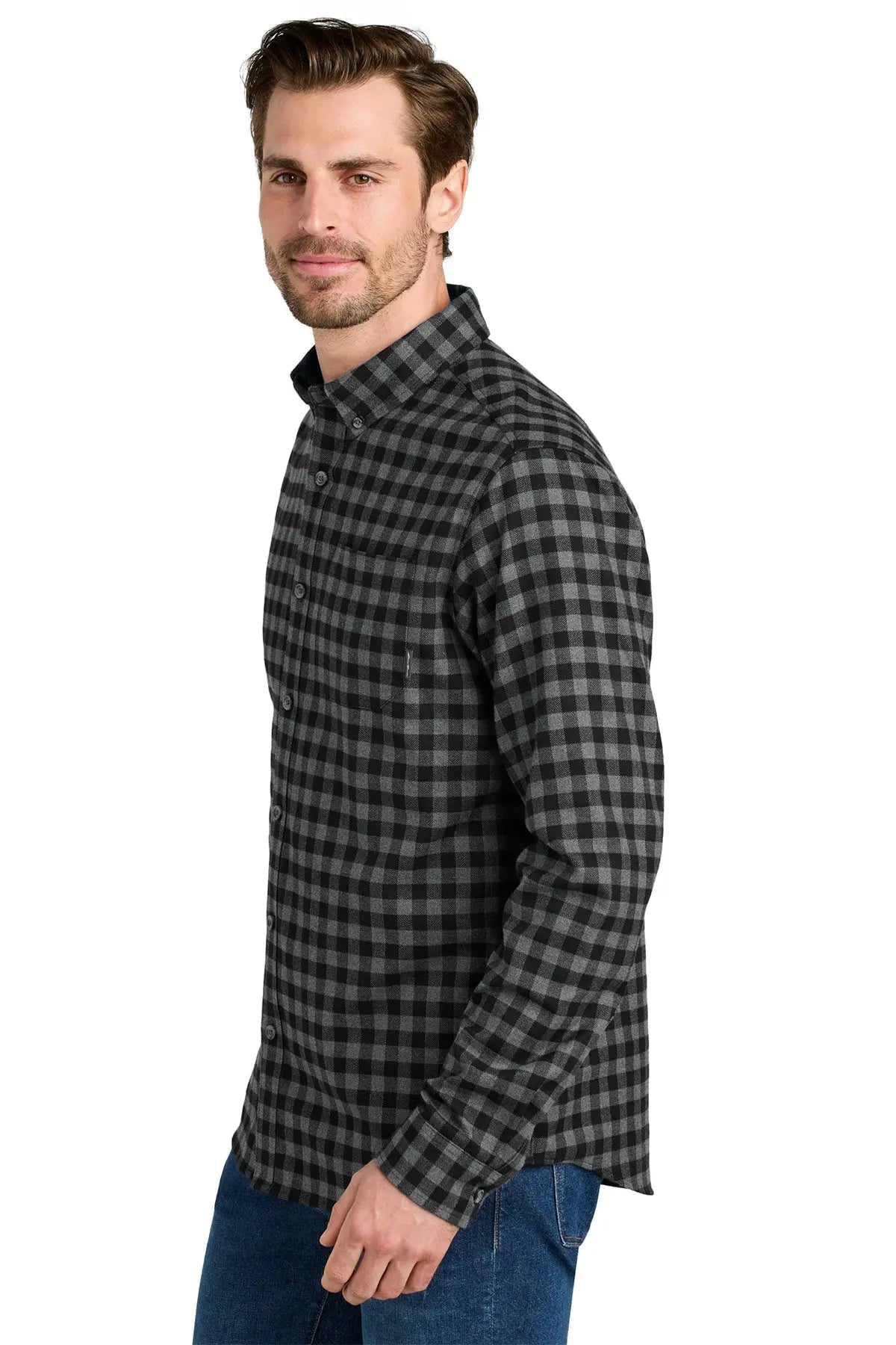 Eddie Bauer® Long Sleeve Favorite Flannel Plaid Shirt #EB610