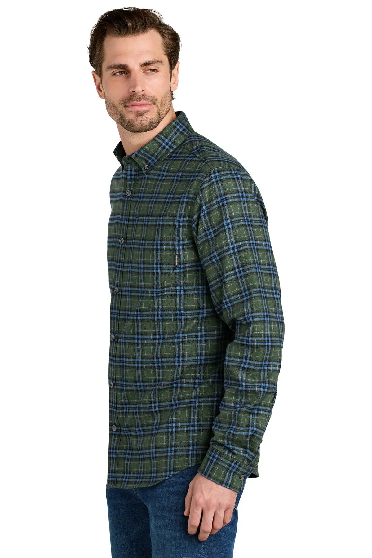Eddie Bauer® Long Sleeve Favorite Flannel Plaid Shirt #EB610