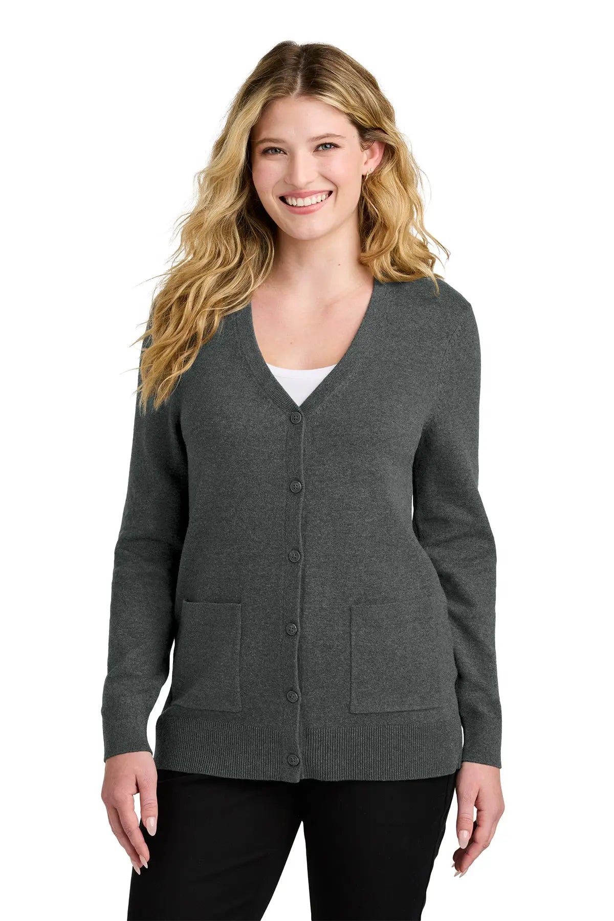 Port Authority® Women’s Easy Care Button-Up Cardigan Sweater #LSW4150Game Over Merch