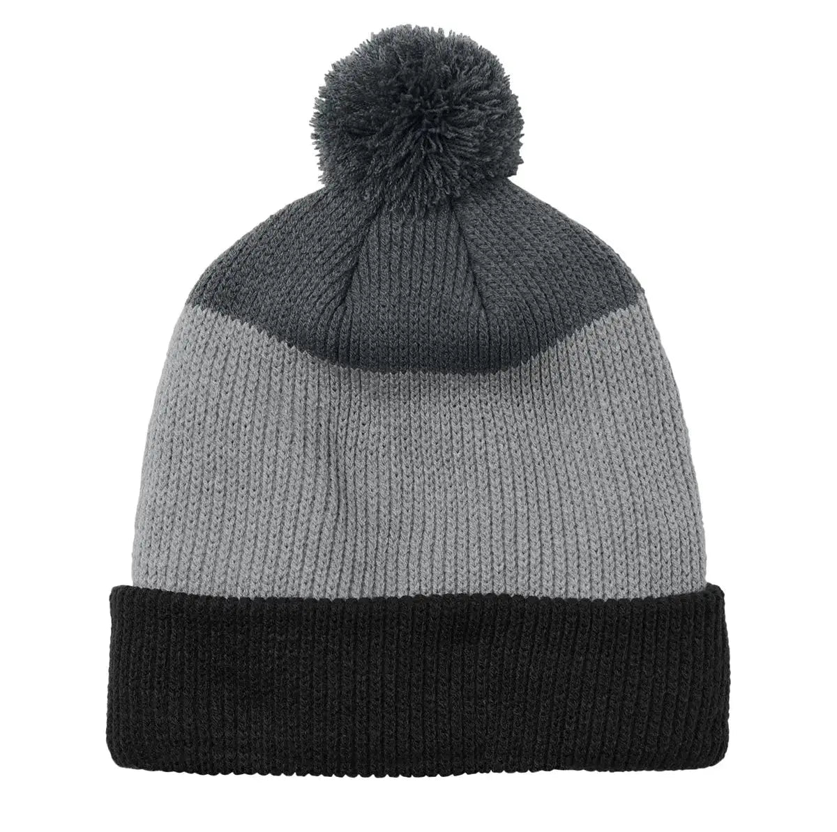 Port Authority® Cozy Striped Pom Beanie #C979 Game Over Merch