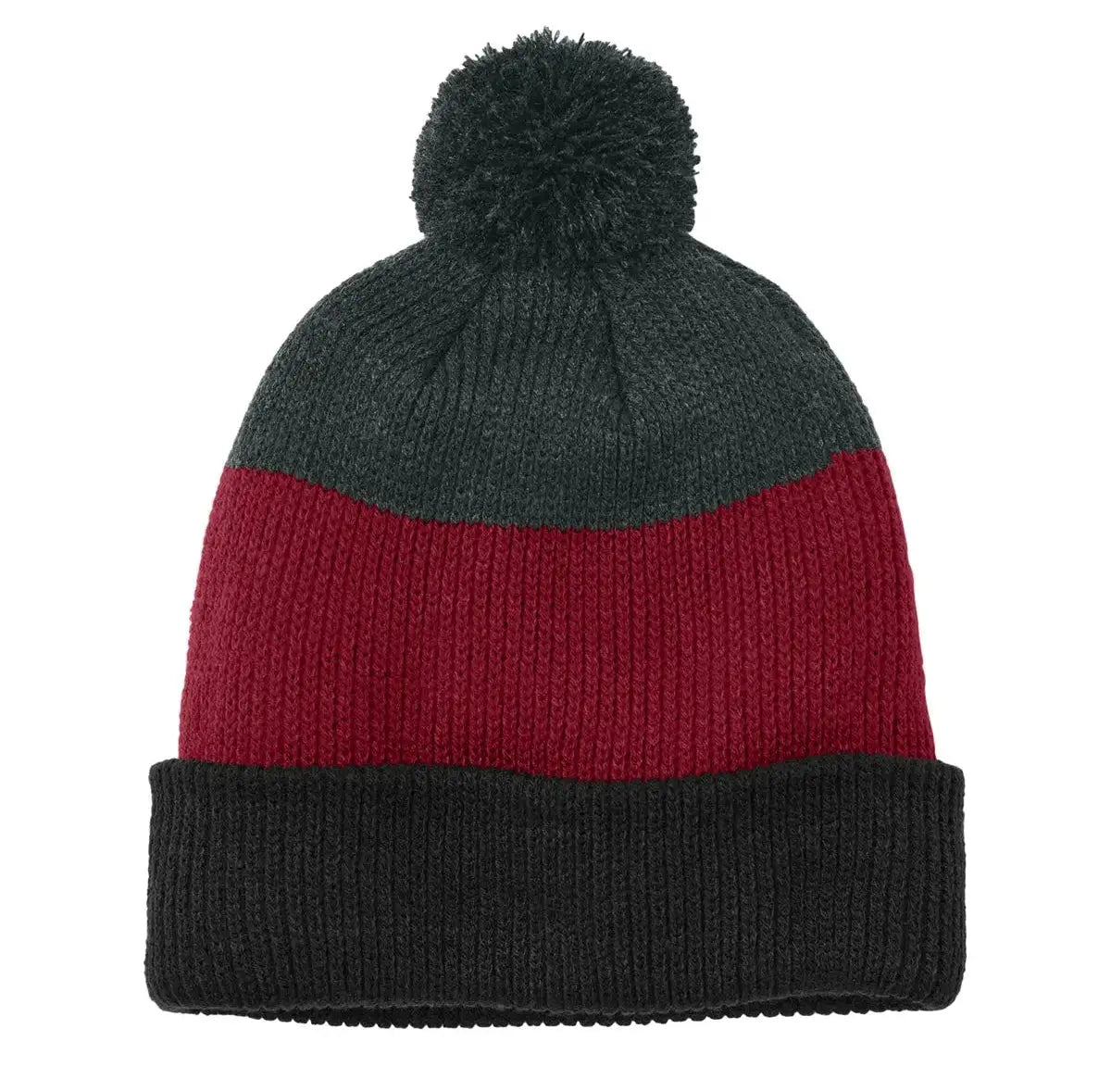 Port Authority® Cozy Striped Pom Beanie #C979 Game Over Merch