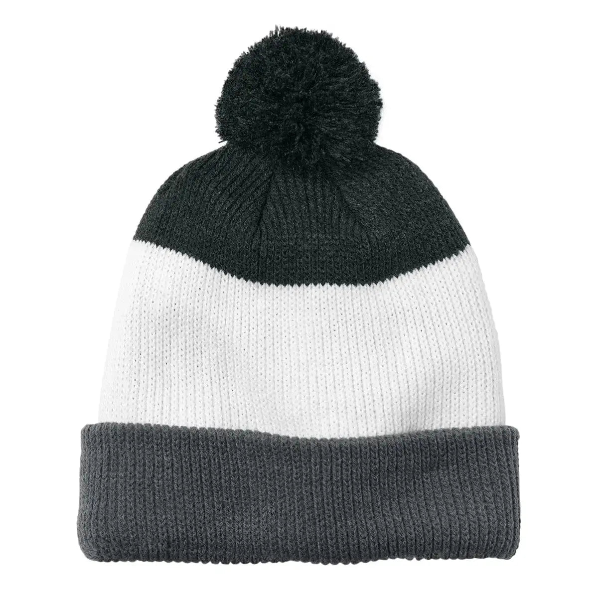 Port Authority® Cozy Striped Pom Beanie #C979 Game Over Merch
