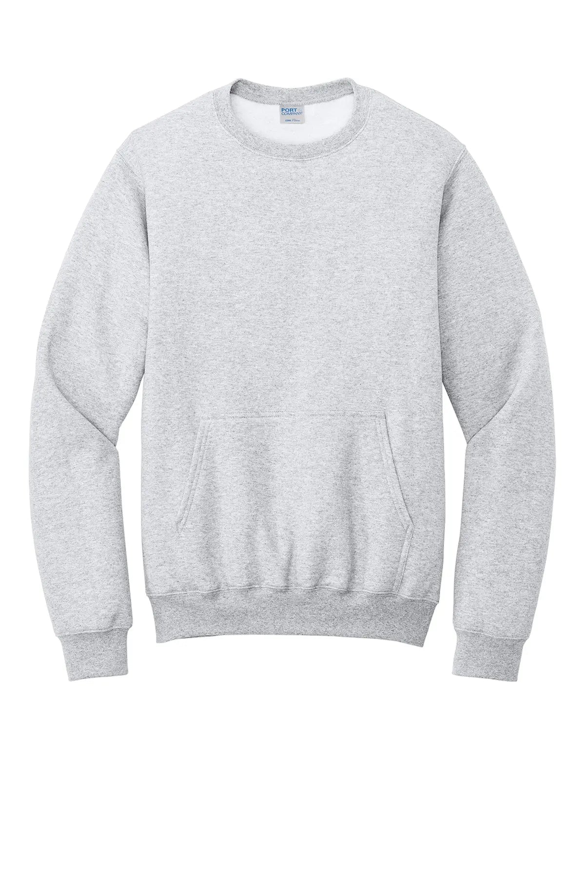 Port & Co™ Core Fleece Crewneck Pocket Sweatshirt #PC78PKT