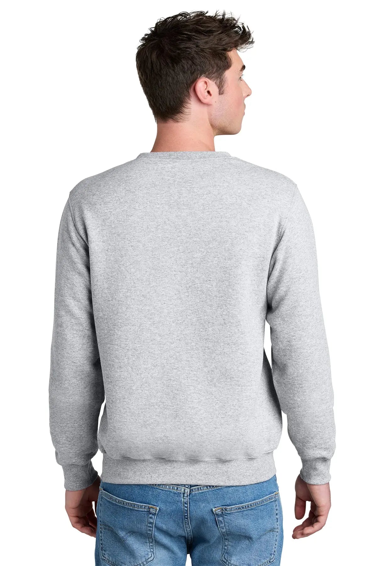 Port & Co™ Core Fleece Crewneck Pocket Sweatshirt #PC78PKT