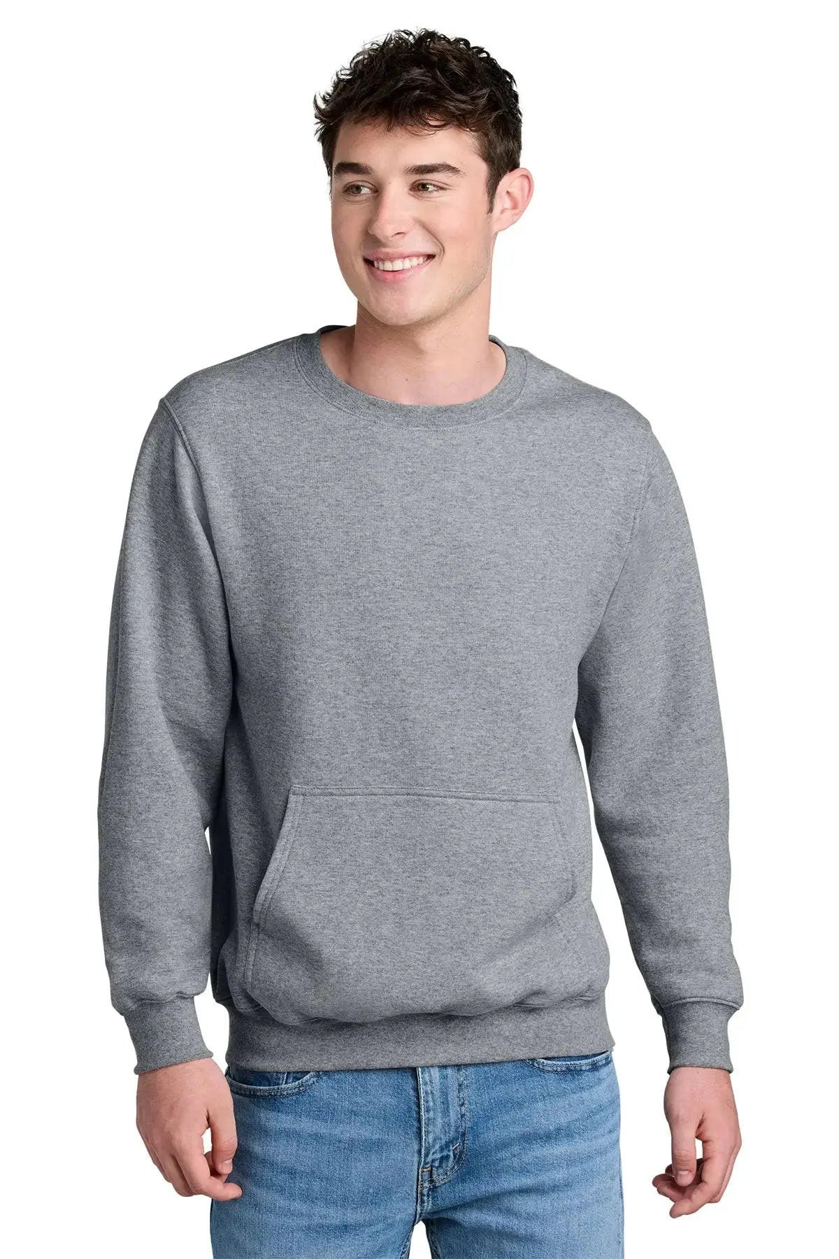 Port & Co™ Core Fleece Crewneck Pocket Sweatshirt #PC78PKT Game Over Merch