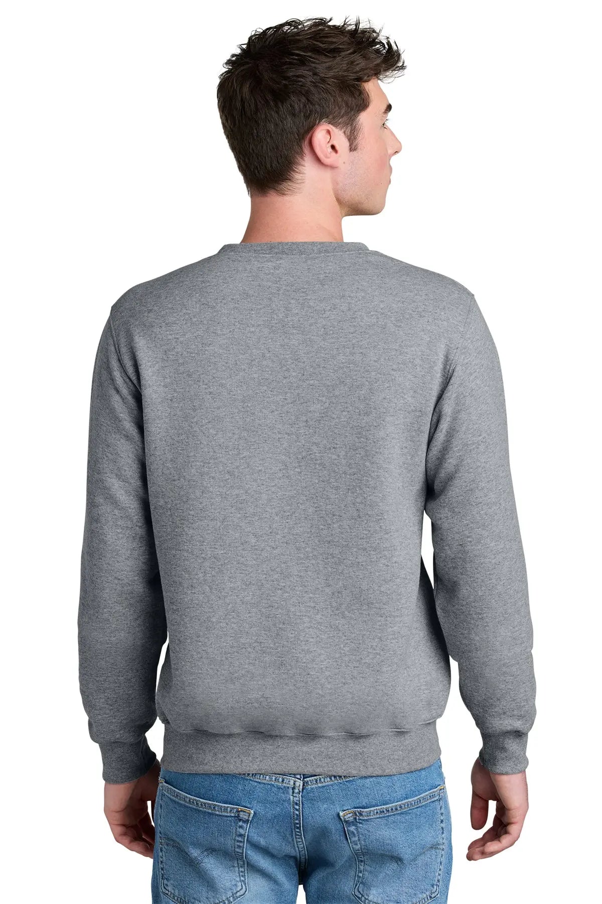 Port & Co™ Core Fleece Crewneck Pocket Sweatshirt #PC78PKT