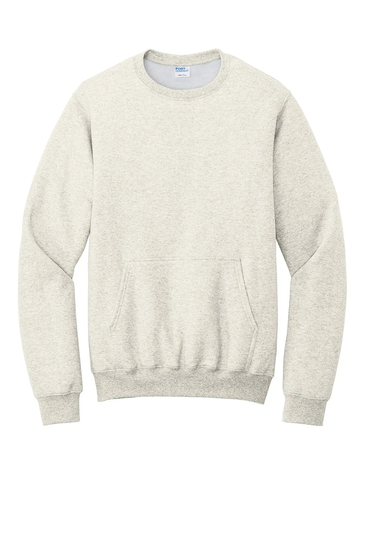 Port & Co™ Core Fleece Crewneck Pocket Sweatshirt #PC78PKT