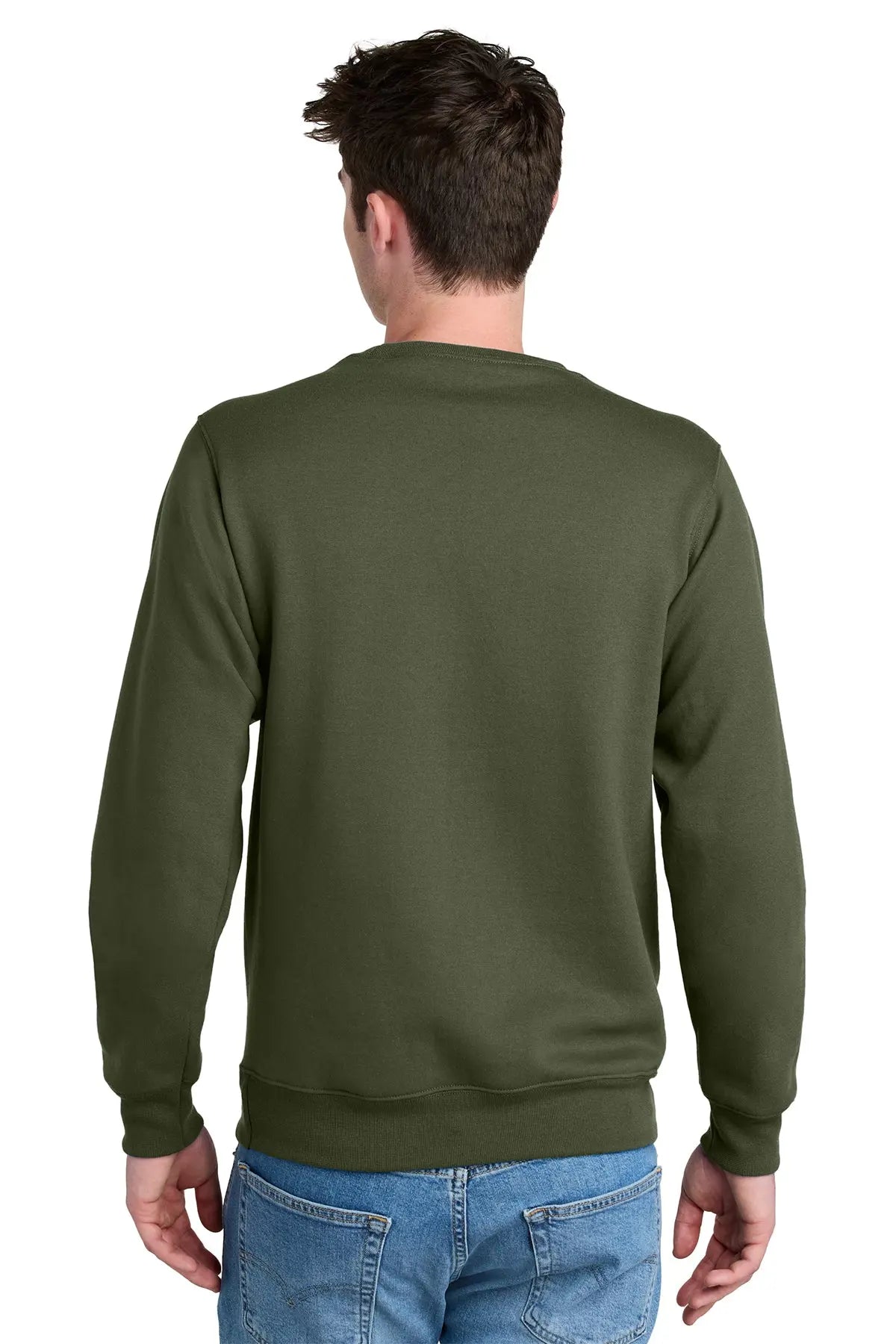 Port & Co™ Core Fleece Crewneck Pocket Sweatshirt #PC78PKT