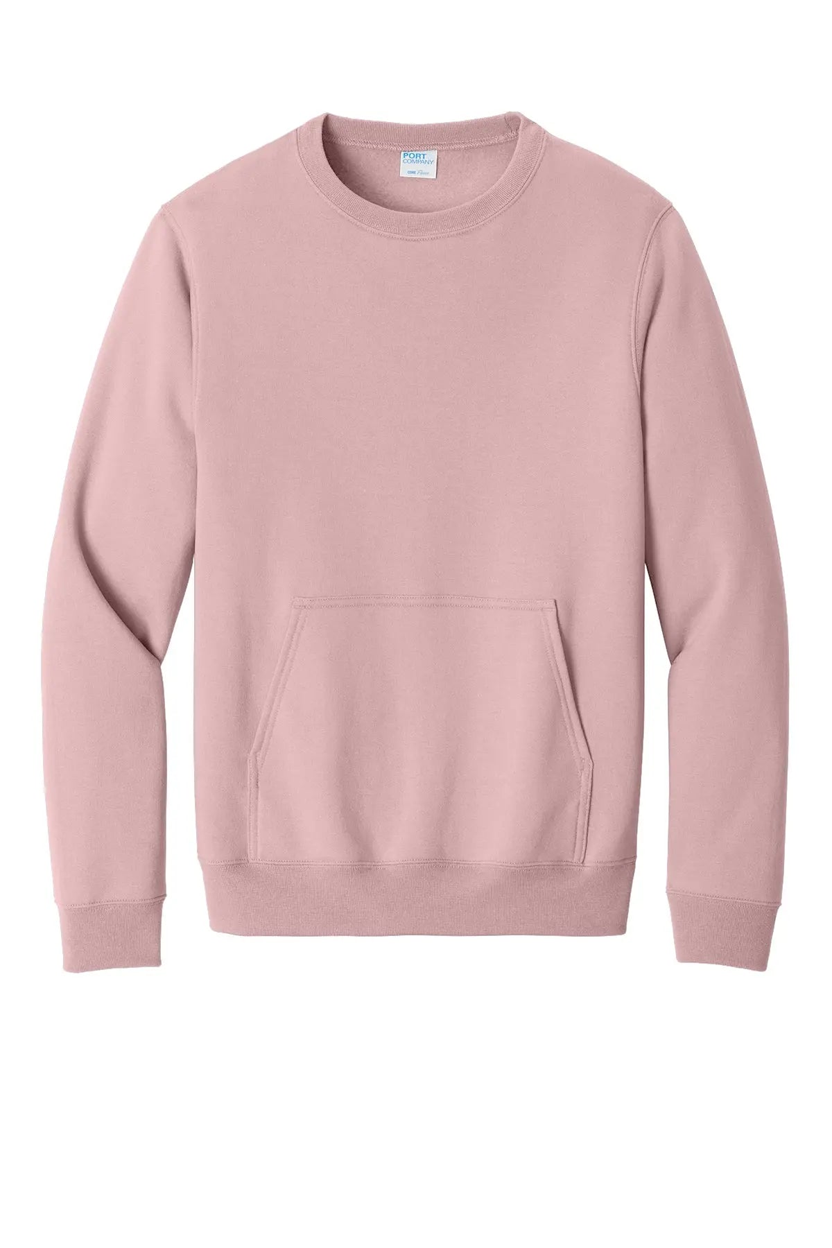 Port & Co™ Core Fleece Crewneck Pocket Sweatshirt #PC78PKT