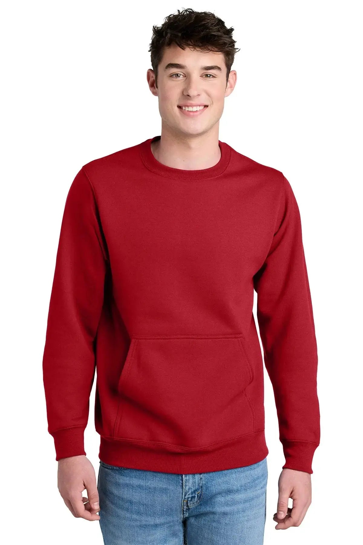 Port & Co™ Core Fleece Crewneck Pocket Sweatshirt #PC78PKT Game Over Merch