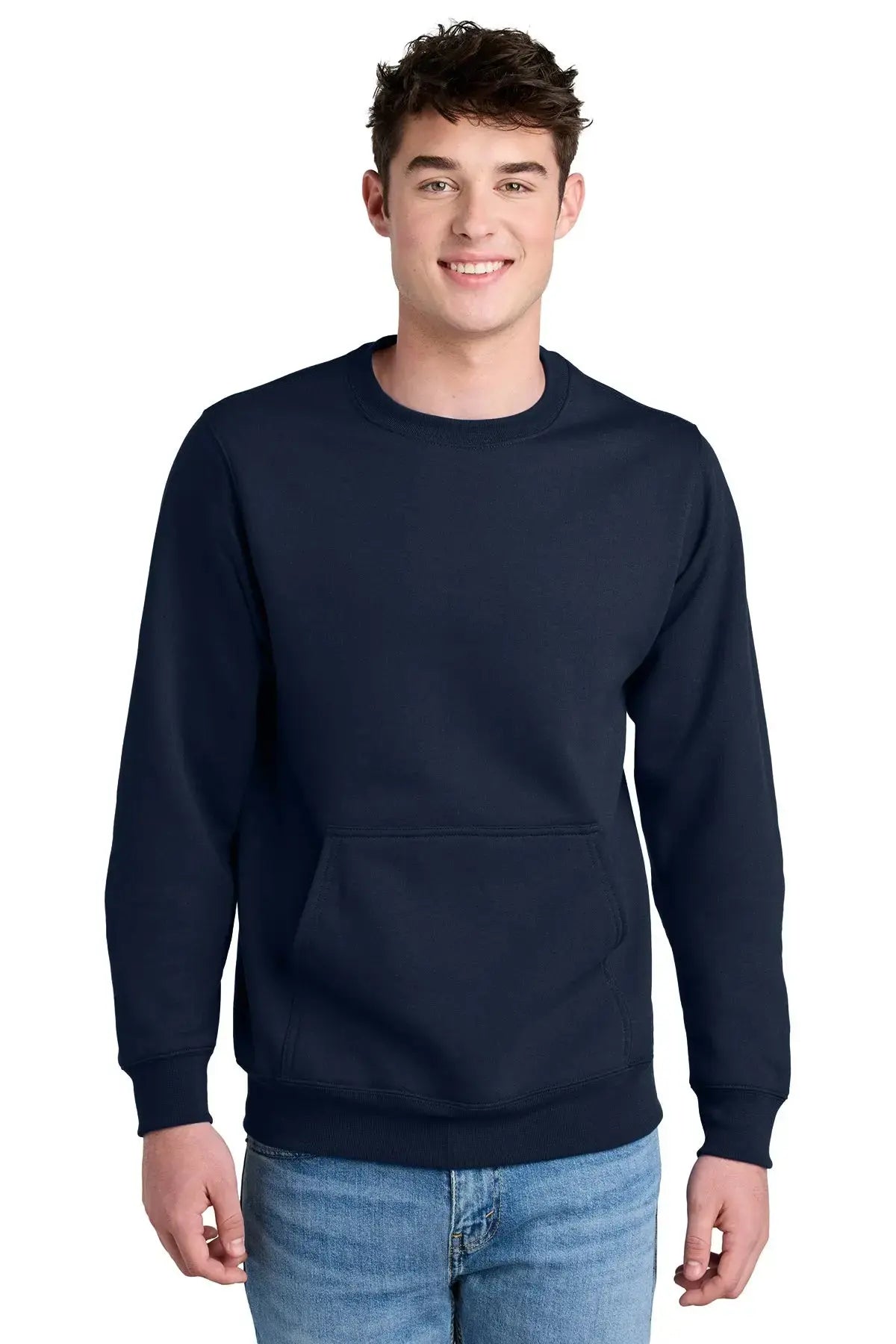 Port & Co™ Core Fleece Crewneck Pocket Sweatshirt #PC78PKT Game Over Merch