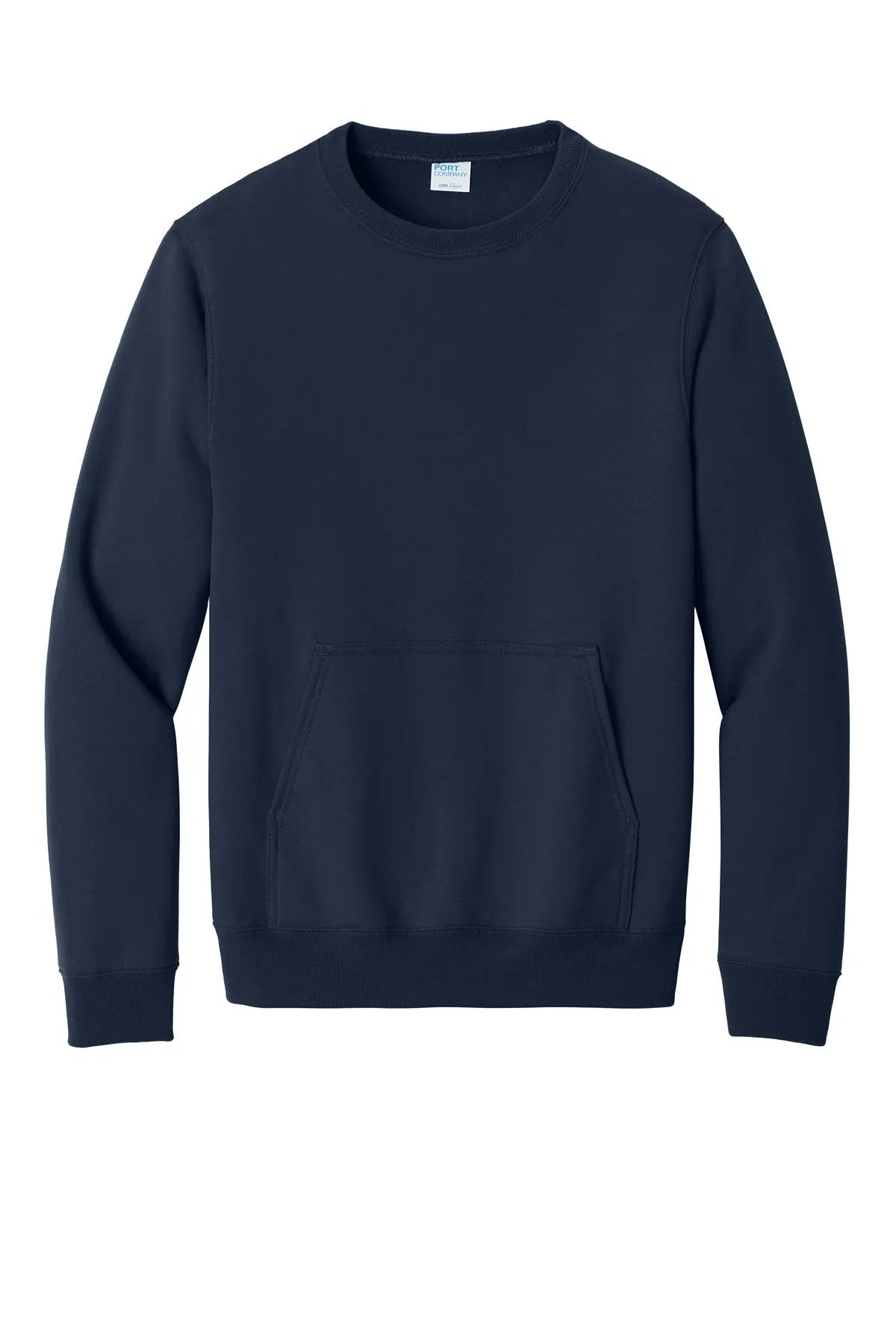 Port & Co™ Core Fleece Crewneck Pocket Sweatshirt #PC78PKT