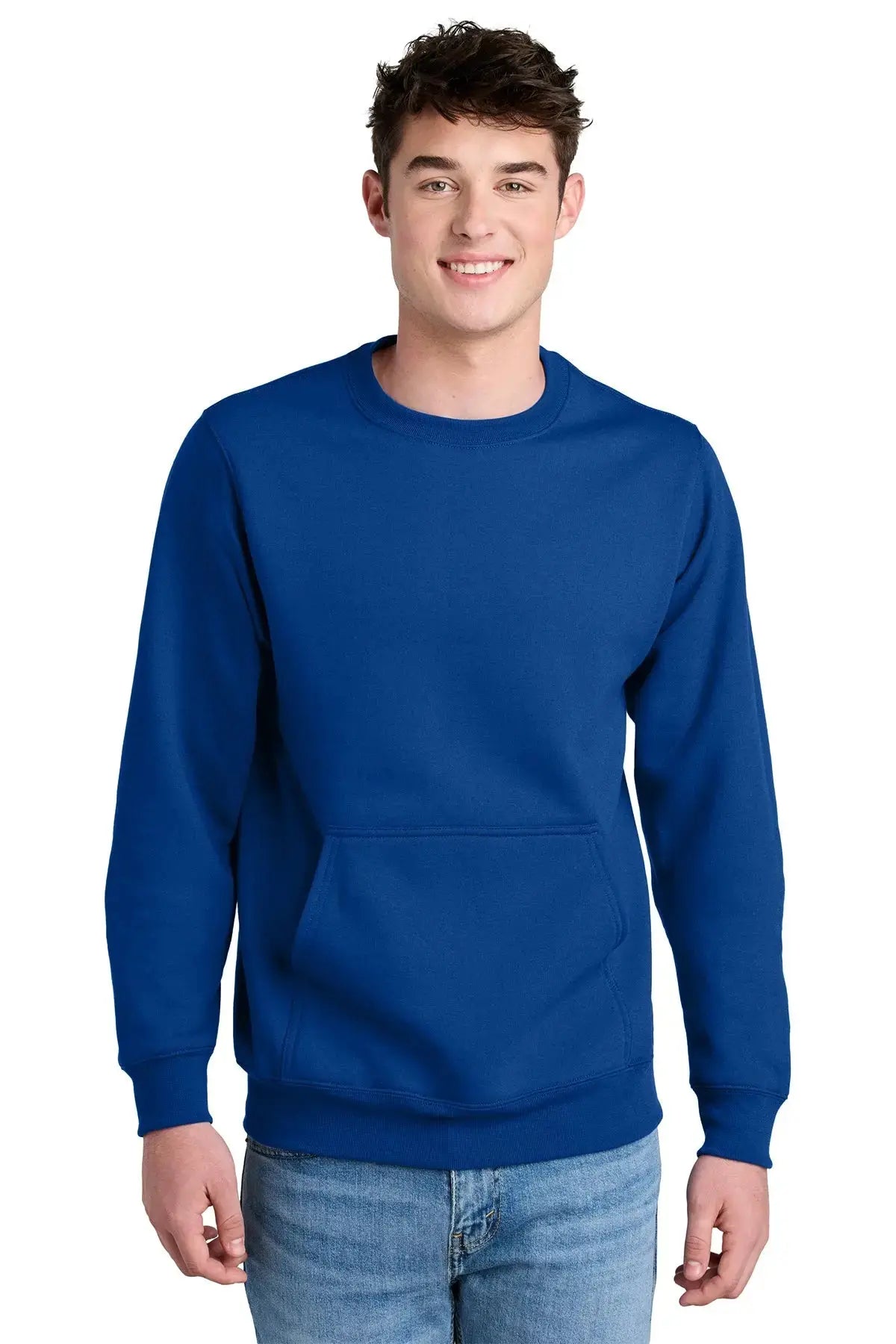 Port & Co™ Core Fleece Crewneck Pocket Sweatshirt #PC78PKT Game Over Merch