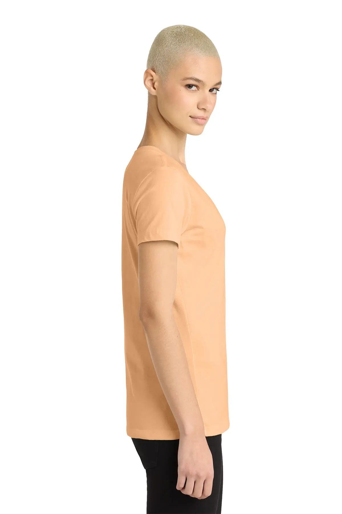 District® Women’s Perfect Weight® V-Neck Tee #DM1170L