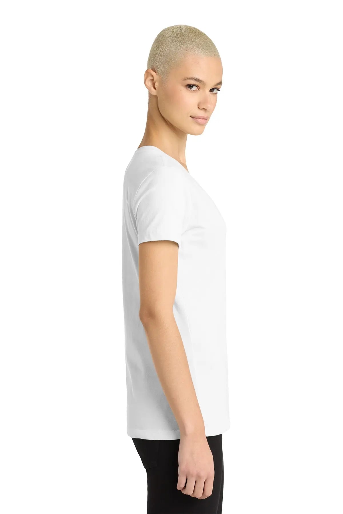 District® Women’s Perfect Weight® V-Neck Tee #DM1170L