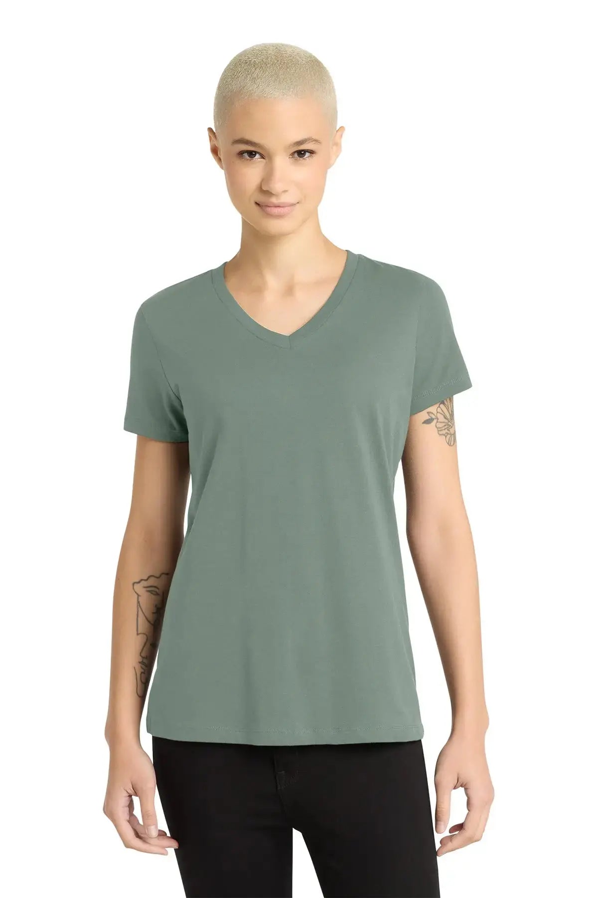 District® Women’s Perfect Weight® V-Neck Tee #DM1170L Game Over Merch