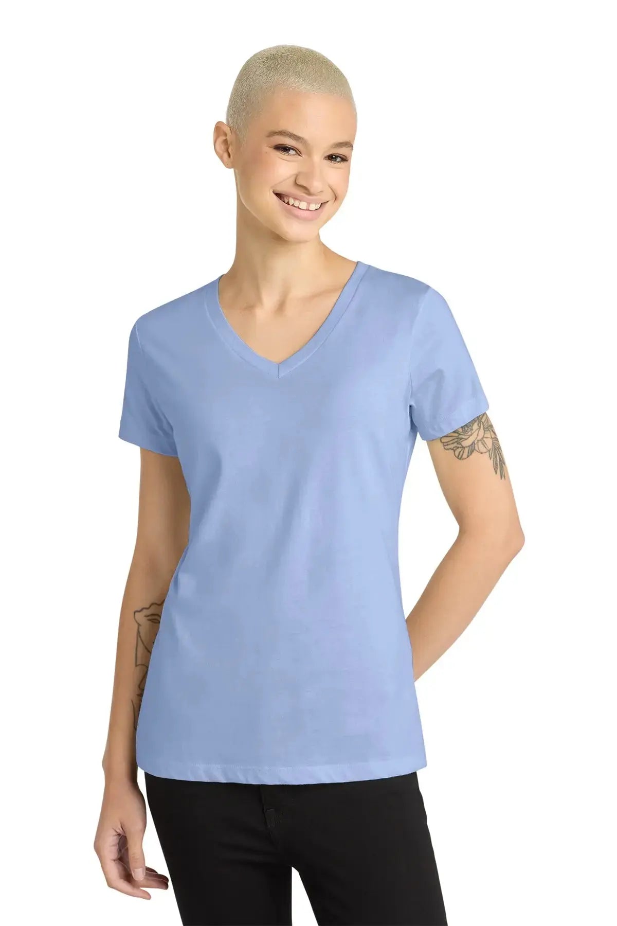 District® Women’s Perfect Weight® V-Neck Tee #DM1170L Game Over Merch