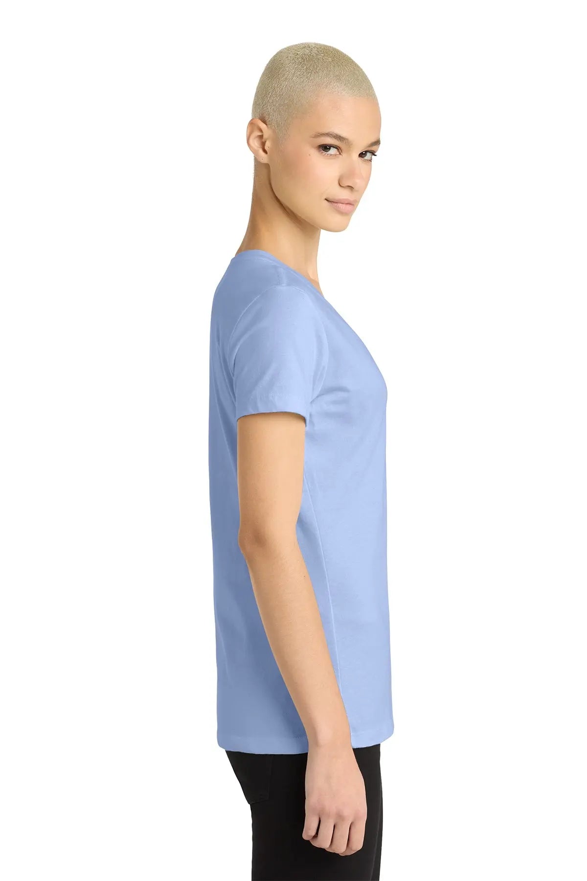 District® Women’s Perfect Weight® V-Neck Tee #DM1170L