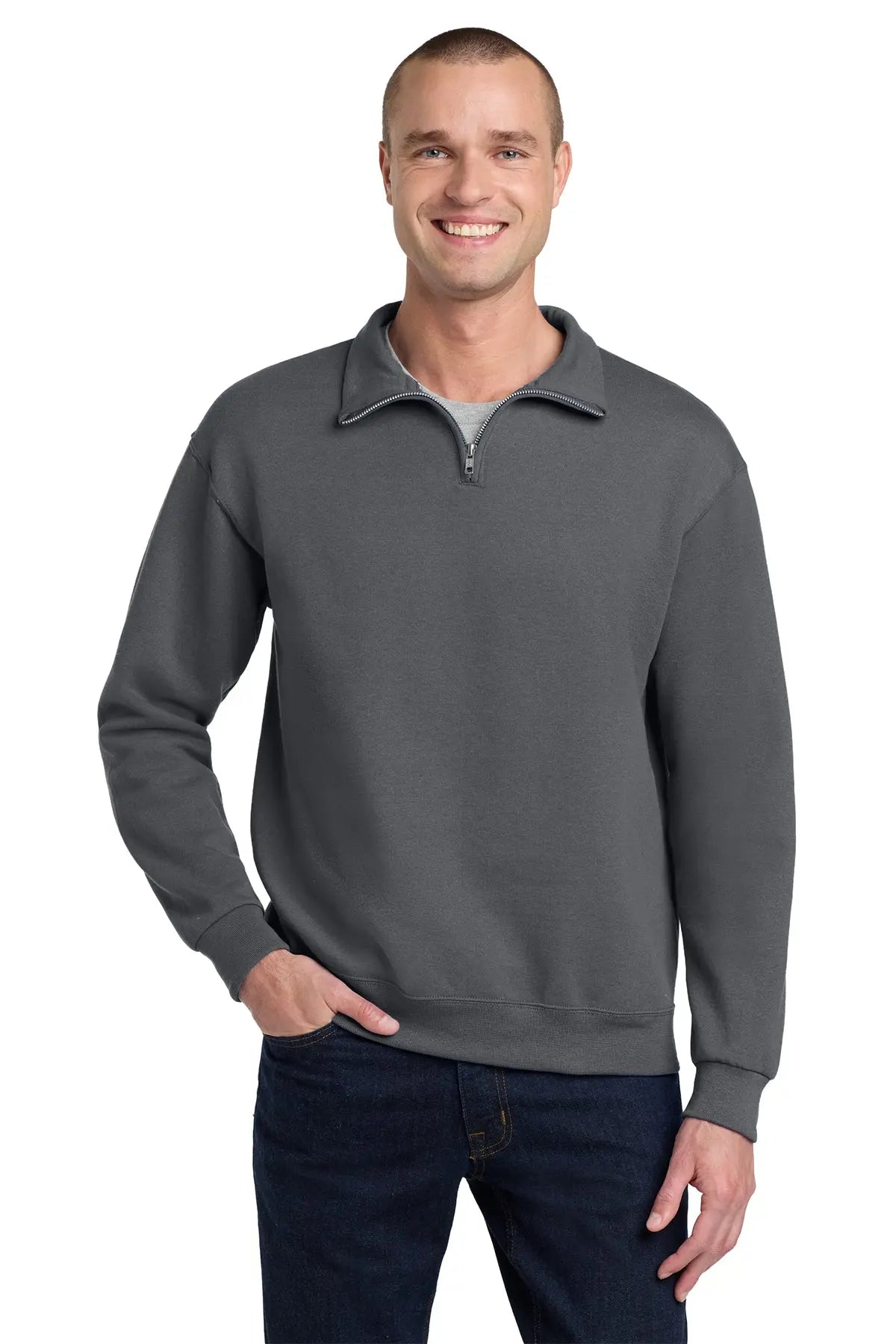Jerzees® NuBlend® 1/4-Zip Cadet Collar Sweatshirt #995M Game Over Merch