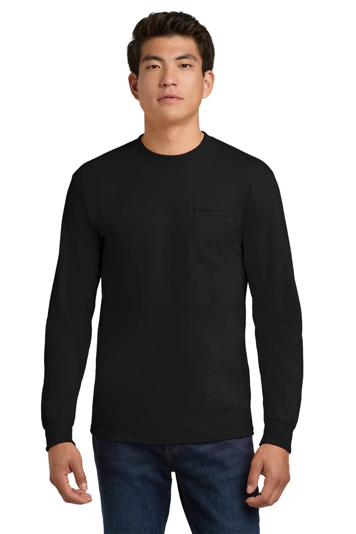 Gildan® Ultra Cotton® 100% US Cotton Long Sleeve T-Shirt with Pocket #2410 Game Over Merch
