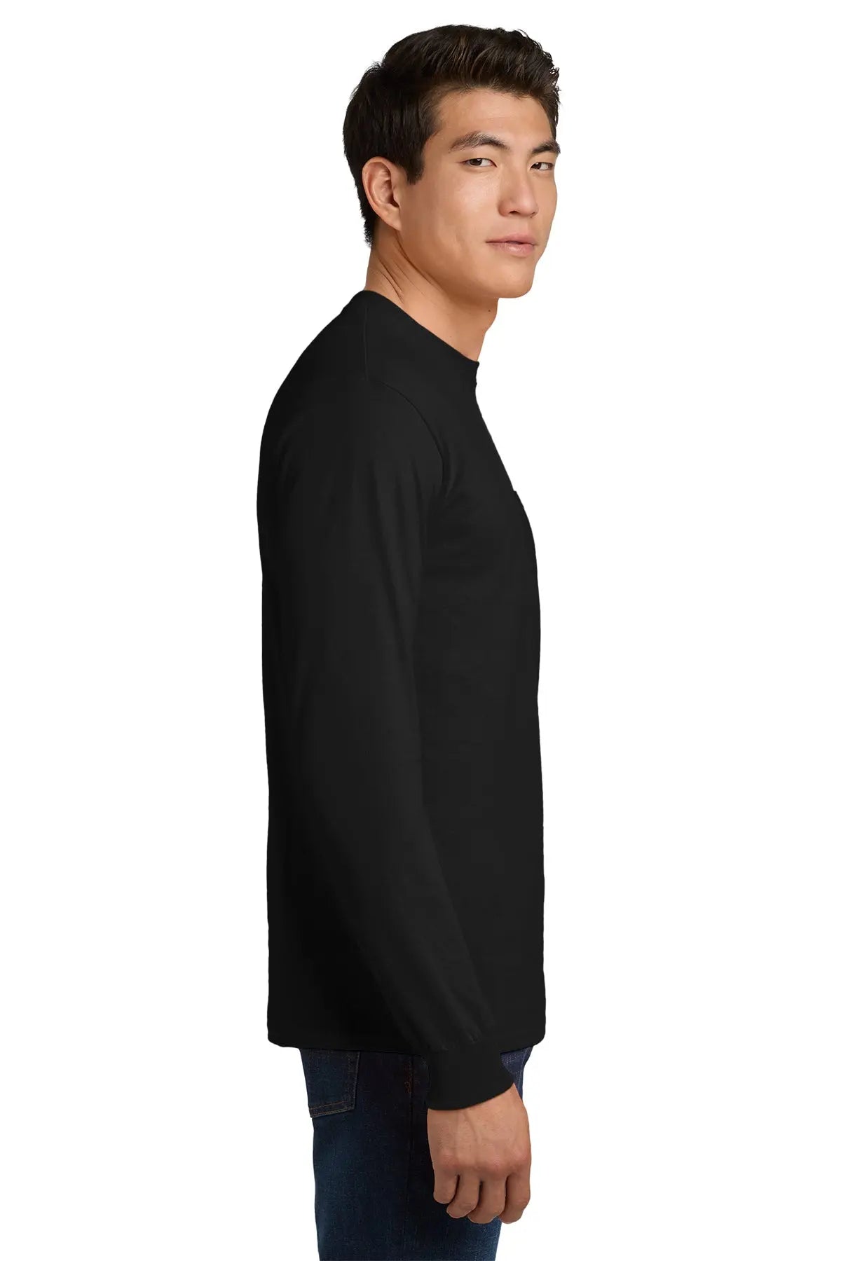 Gildan® Ultra Cotton® 100% US Cotton Long Sleeve T-Shirt with Pocket #2410 Game Over Merch