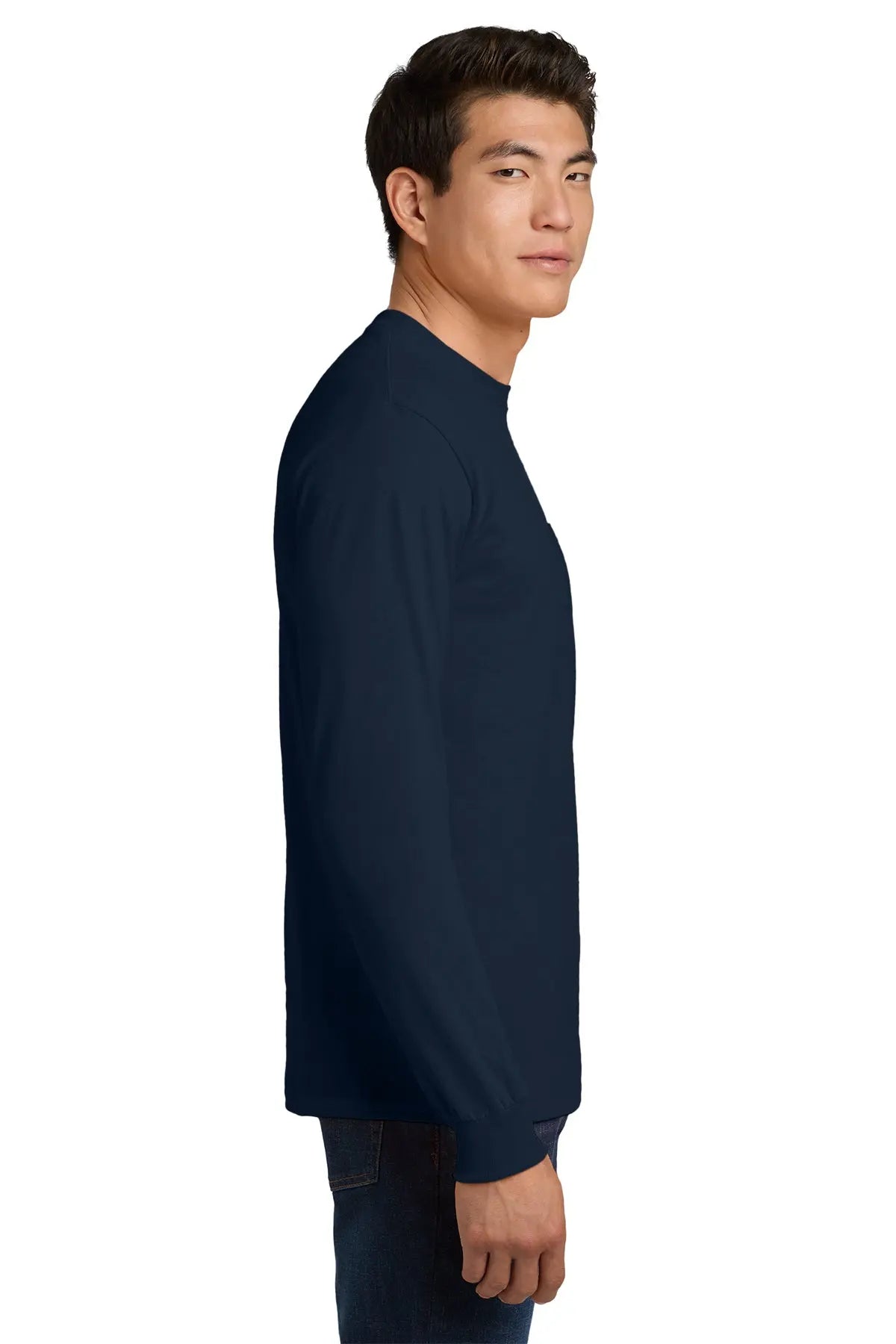 Gildan® Ultra Cotton® 100% US Cotton Long Sleeve T-Shirt with Pocket #2410 Game Over Merch
