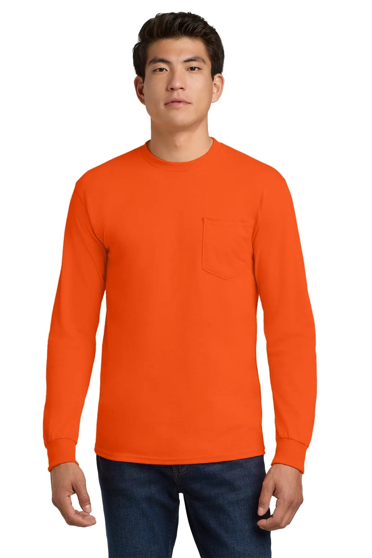 Gildan® Ultra Cotton® 100% US Cotton Long Sleeve T-Shirt with Pocket #2410 Game Over Merch