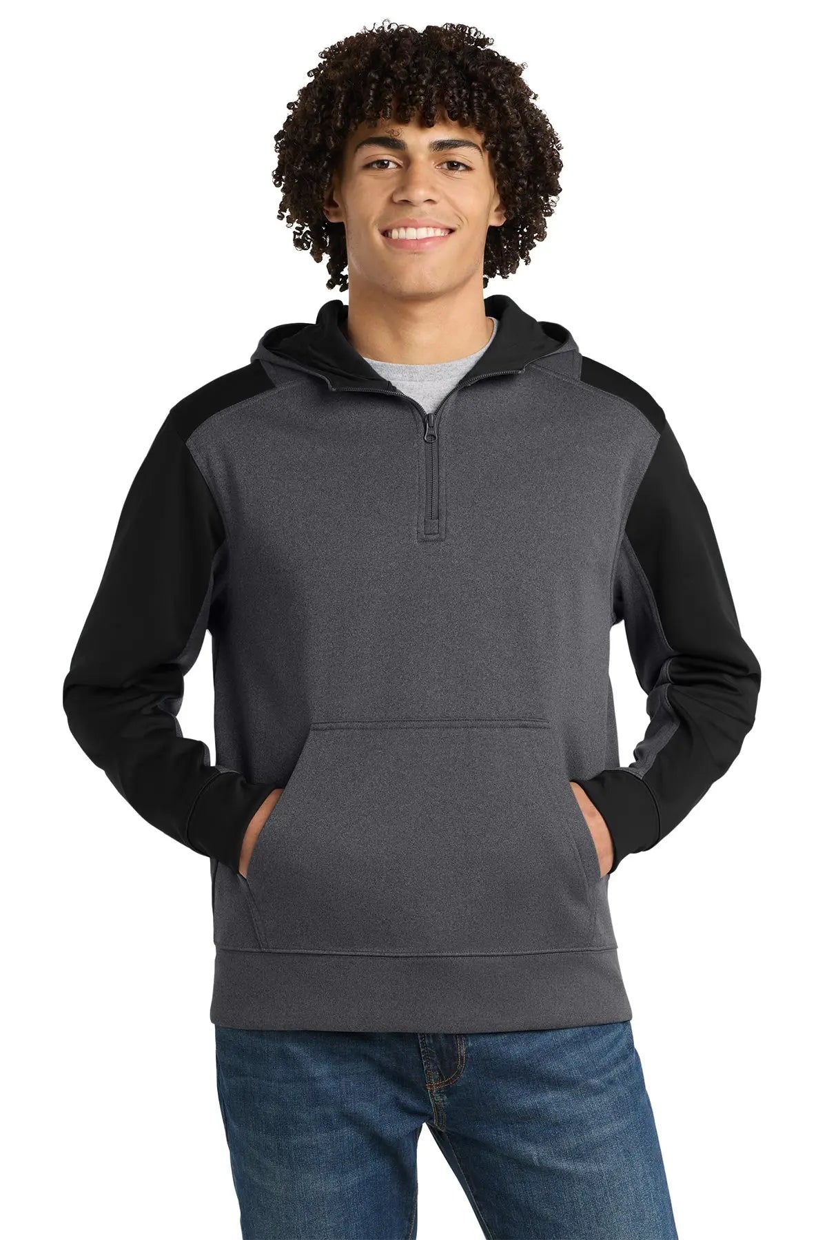 Sport-Tek® Tech Fleece Colorblock 1/4-Zip Hooded Sweatshirt #ST249 Game Over Merch
