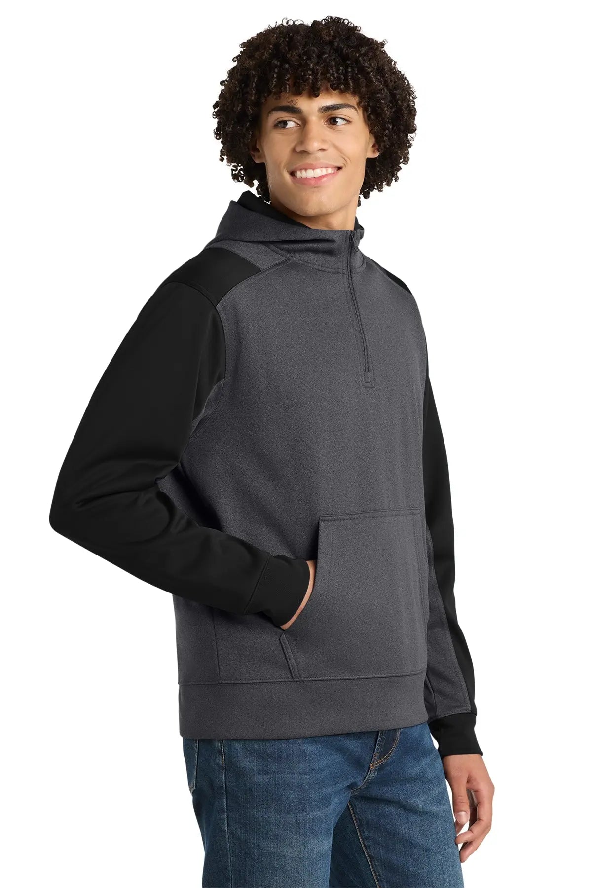 Sport-Tek® Tech Fleece Colorblock 1/4-Zip Hooded Sweatshirt #ST249 Game Over Merch
