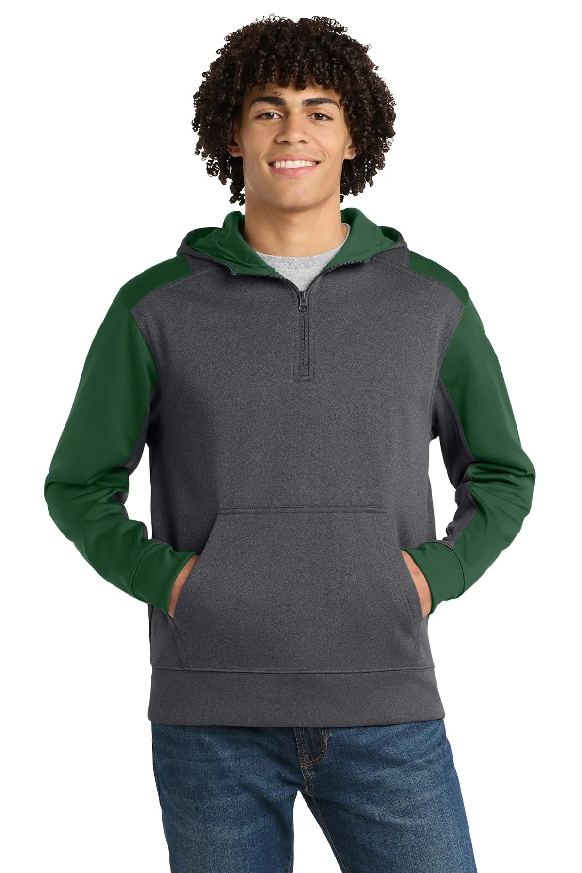 Sport-Tek® Tech Fleece Colorblock 1/4-Zip Hooded Sweatshirt #ST249 Game Over Merch