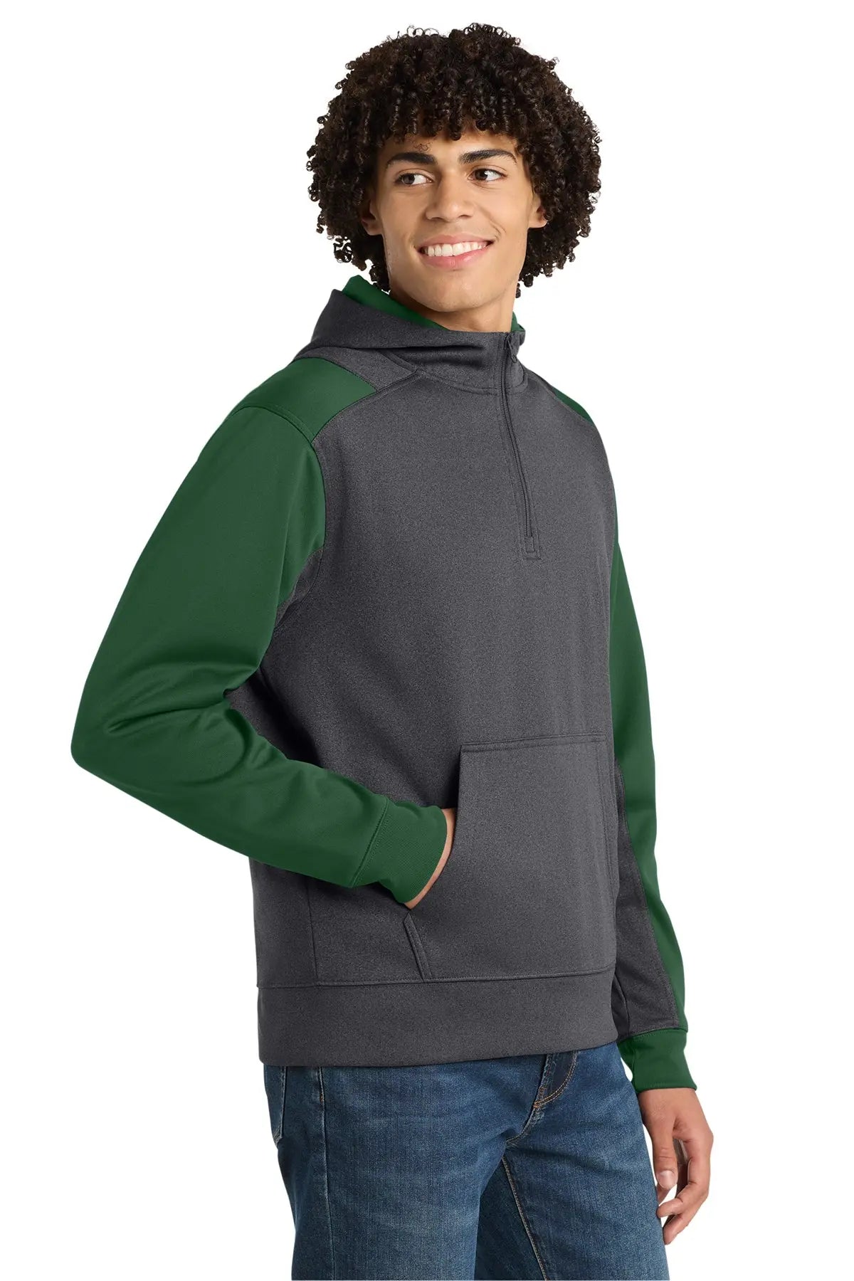 Sport-Tek® Tech Fleece Colorblock 1/4-Zip Hooded Sweatshirt #ST249 Game Over Merch