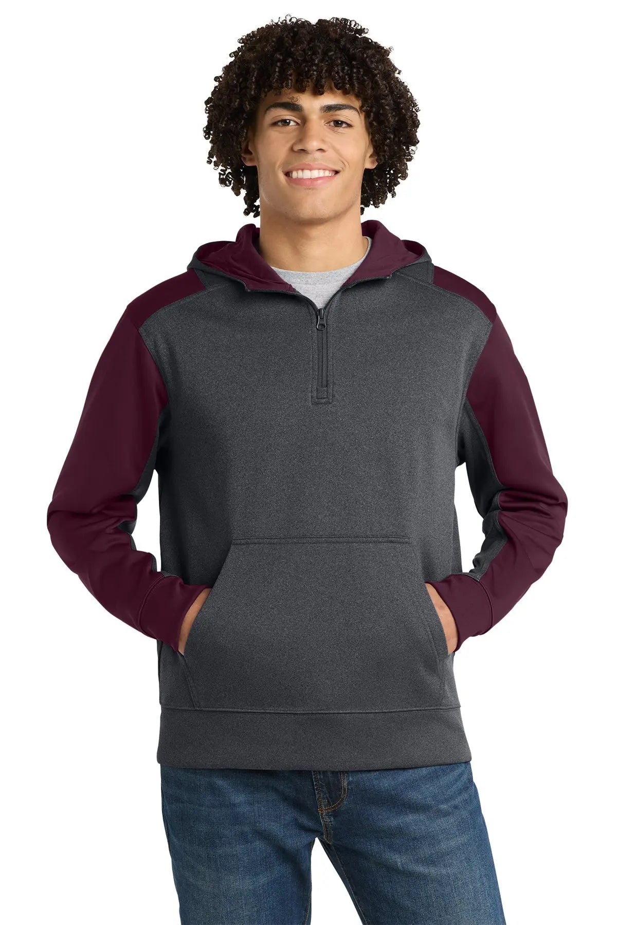 Sport-Tek® Tech Fleece Colorblock 1/4-Zip Hooded Sweatshirt #ST249 Game Over Merch