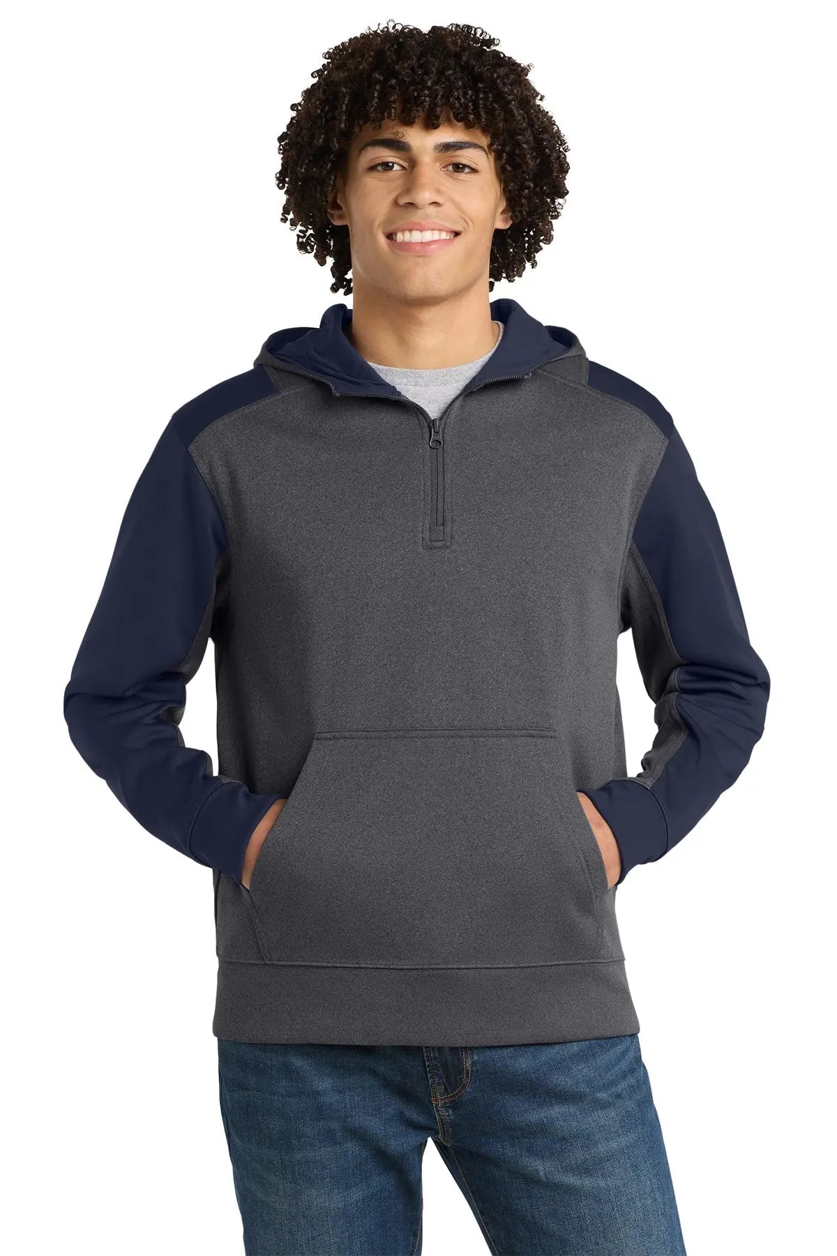 Sport-Tek® Tech Fleece Colorblock 1/4-Zip Hooded Sweatshirt #ST249 Game Over Merch