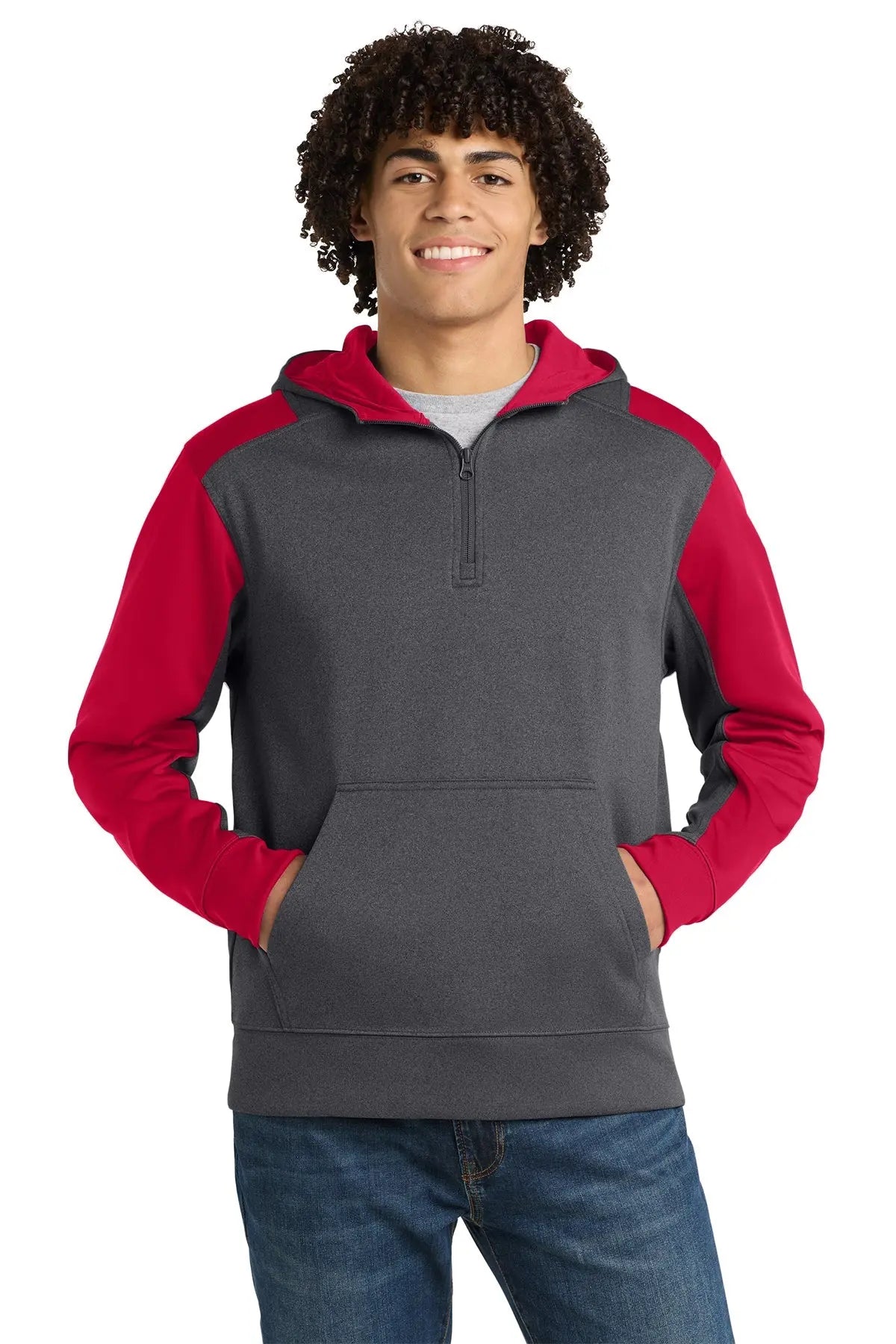 Sport-Tek® Tech Fleece Colorblock 1/4-Zip Hooded Sweatshirt #ST249 Game Over Merch