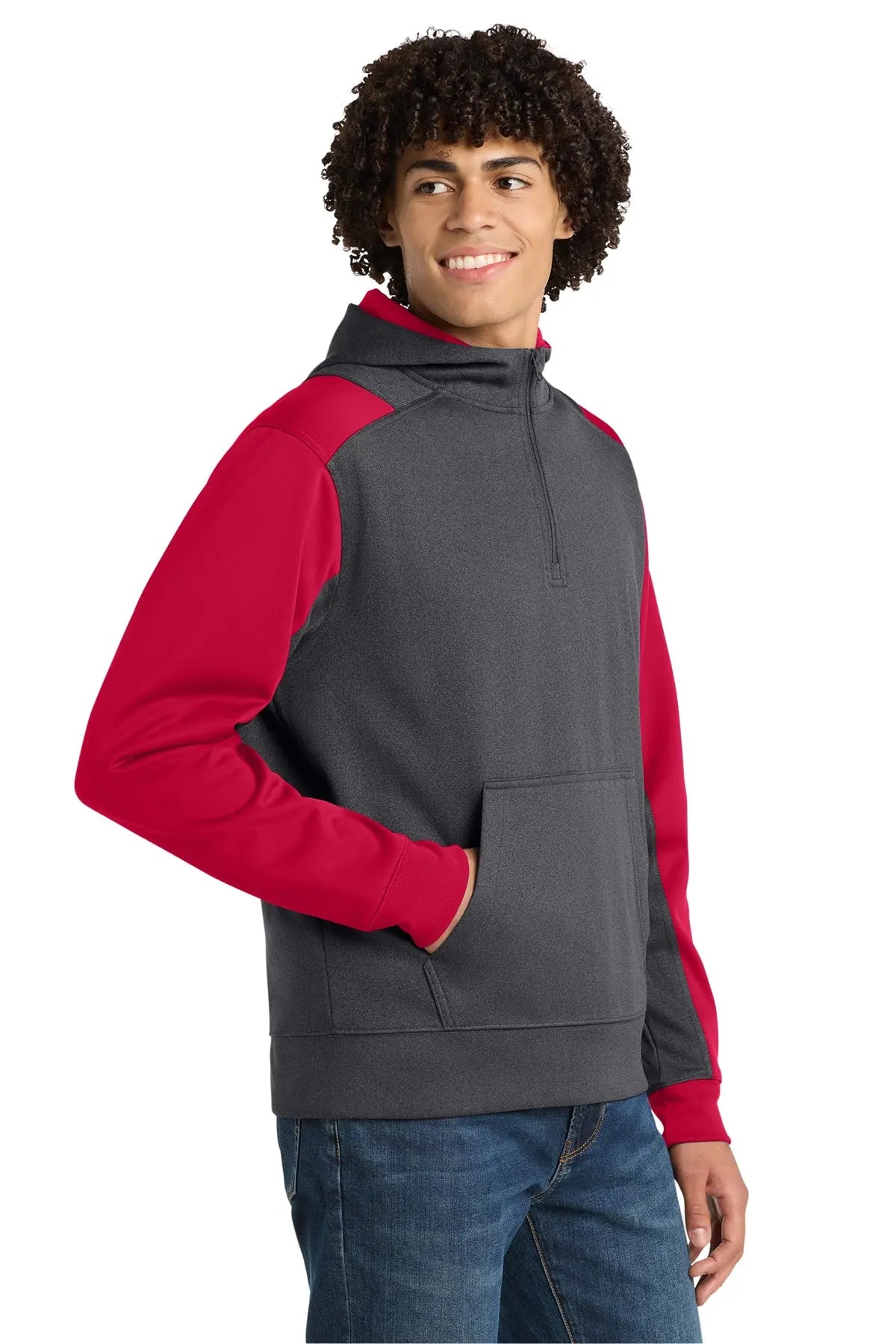 Sport-Tek® Tech Fleece Colorblock 1/4-Zip Hooded Sweatshirt #ST249 Game Over Merch